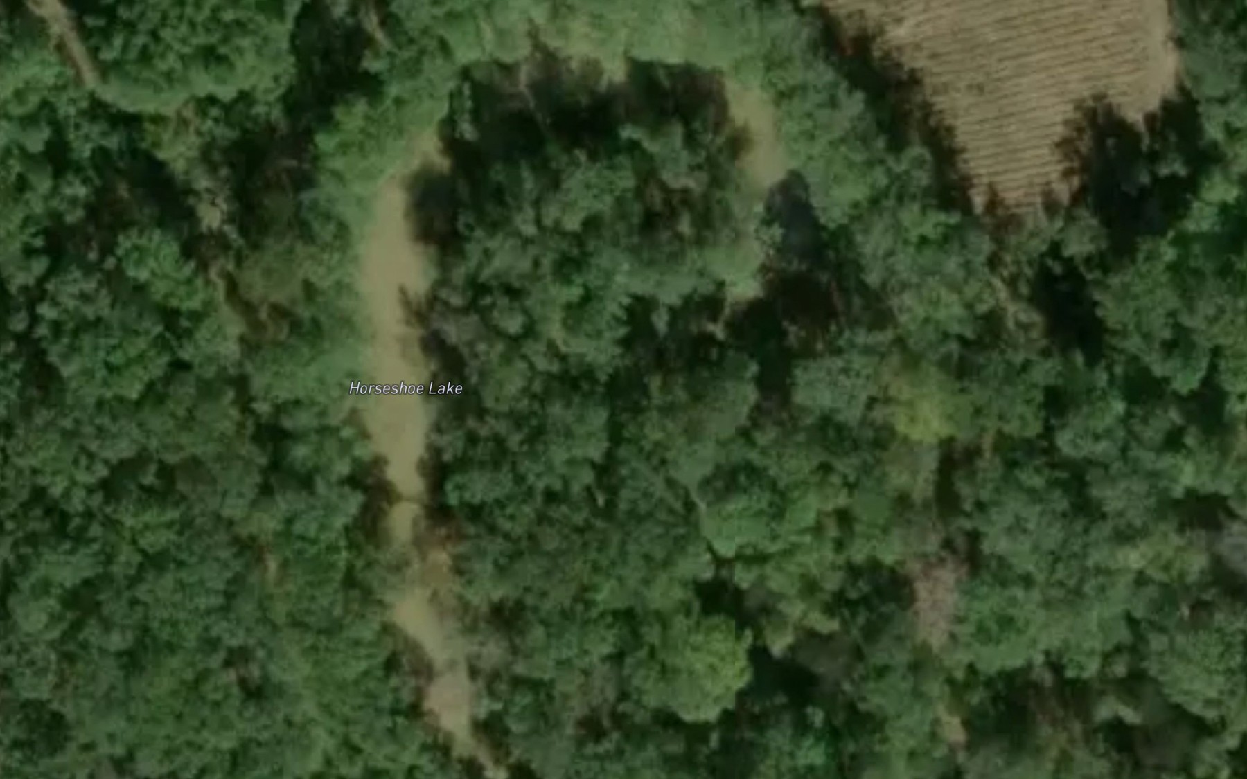Satellite map of the Horseshoe Lake