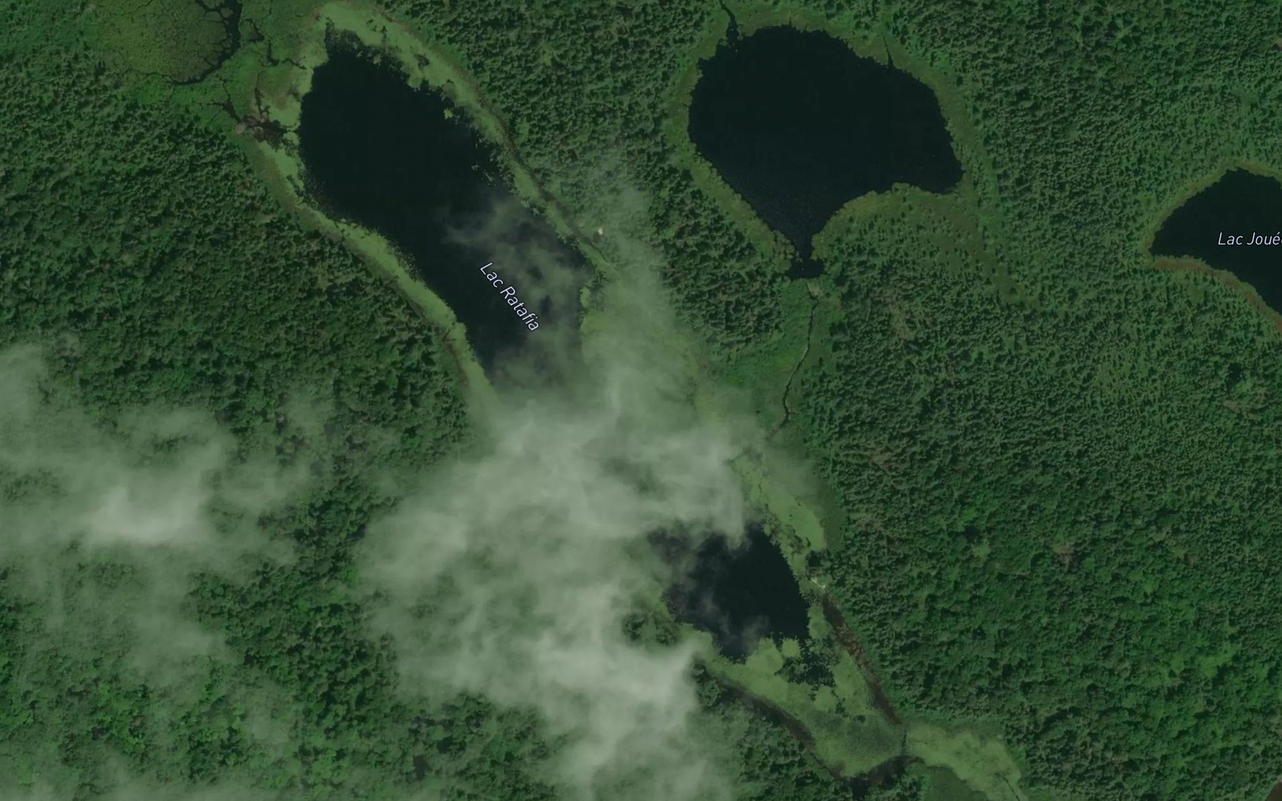 Satellite map of the Lac Ratafia