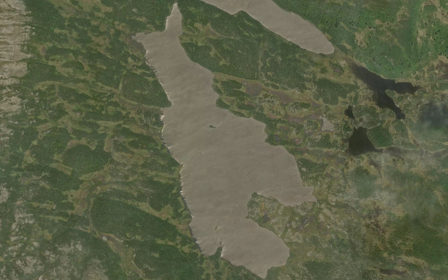 Satellite map of the Ovre Reinsjoen