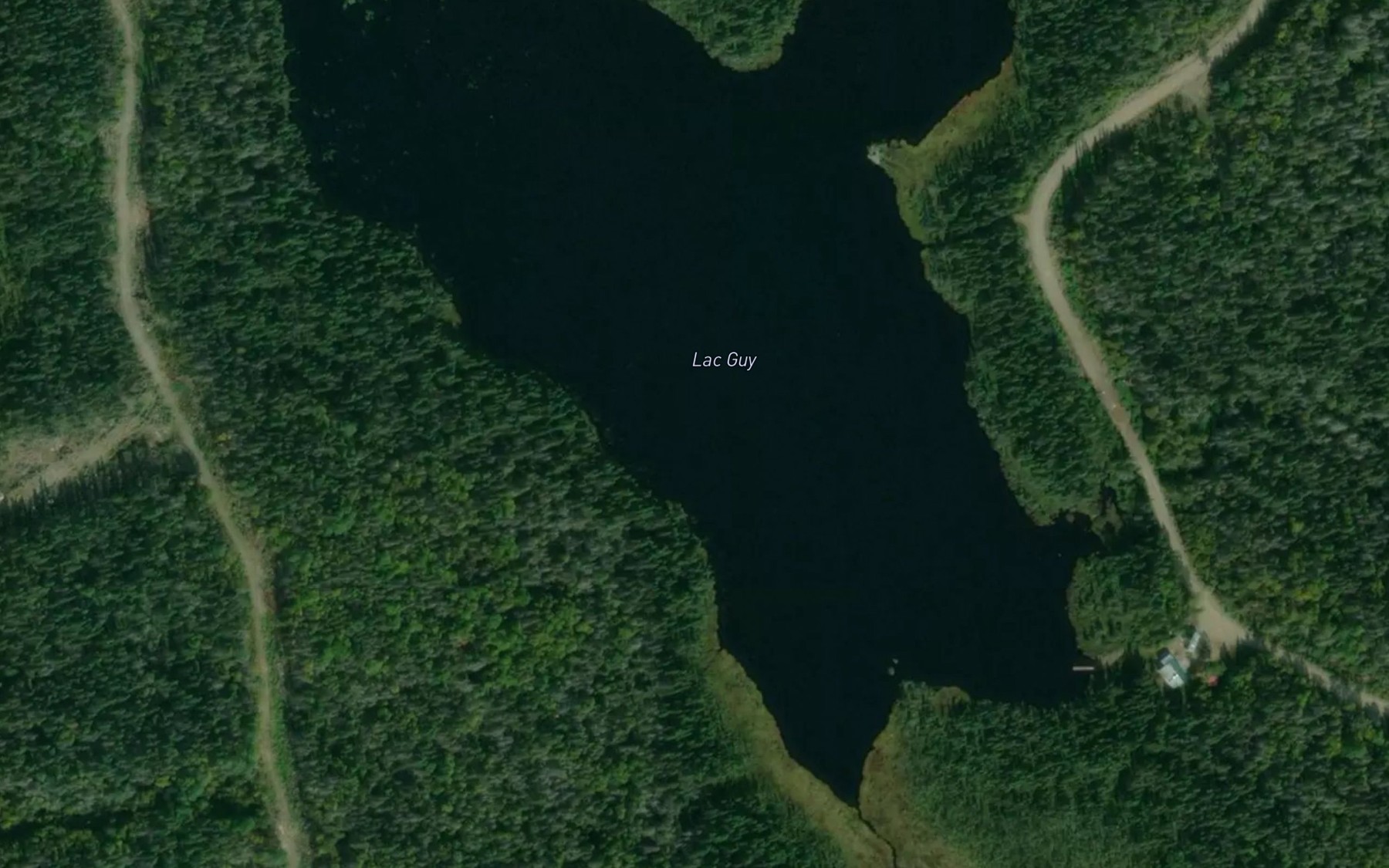Satellite map of the Lac Guy