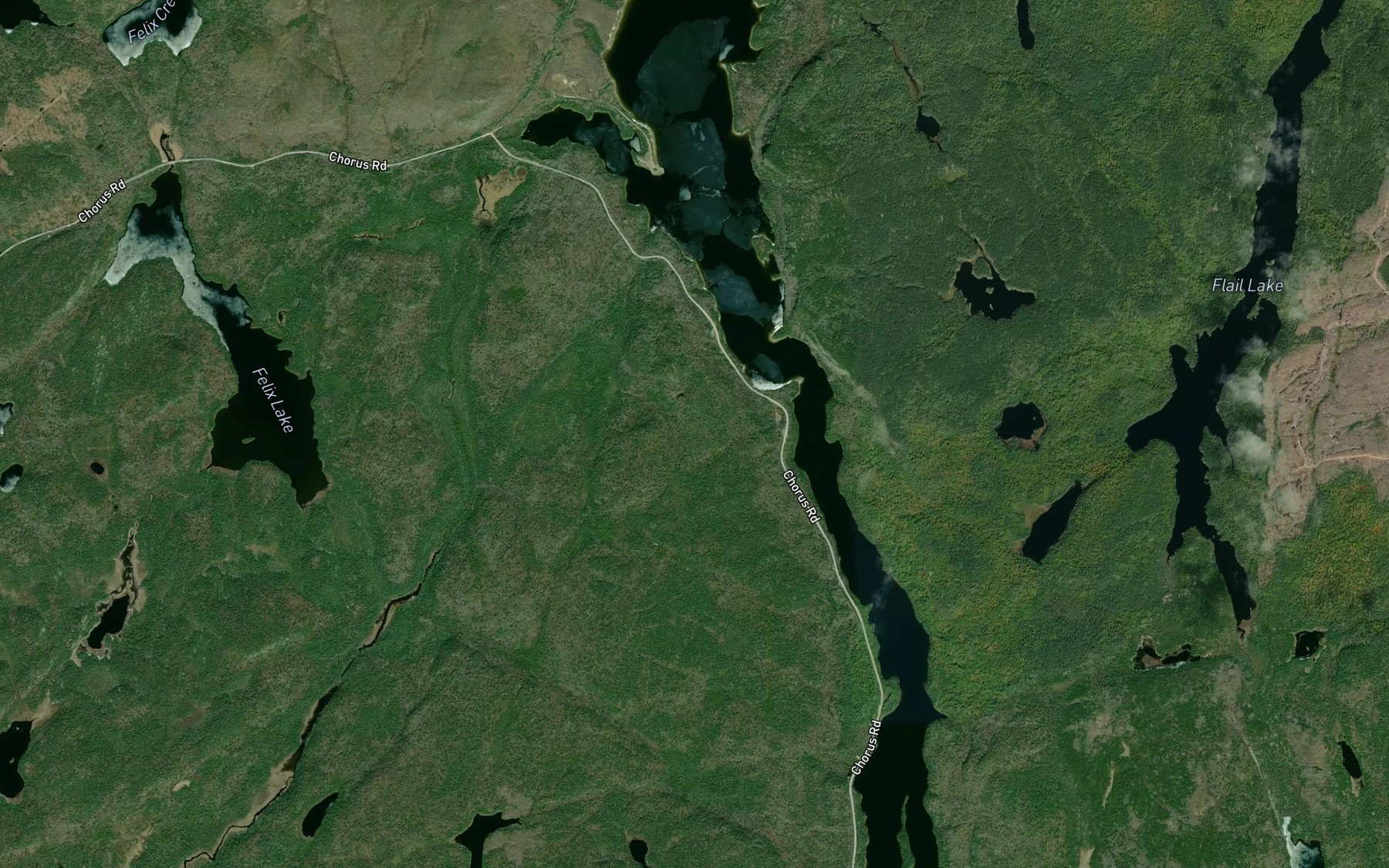 Satellite map of the Eightmile Narrows
