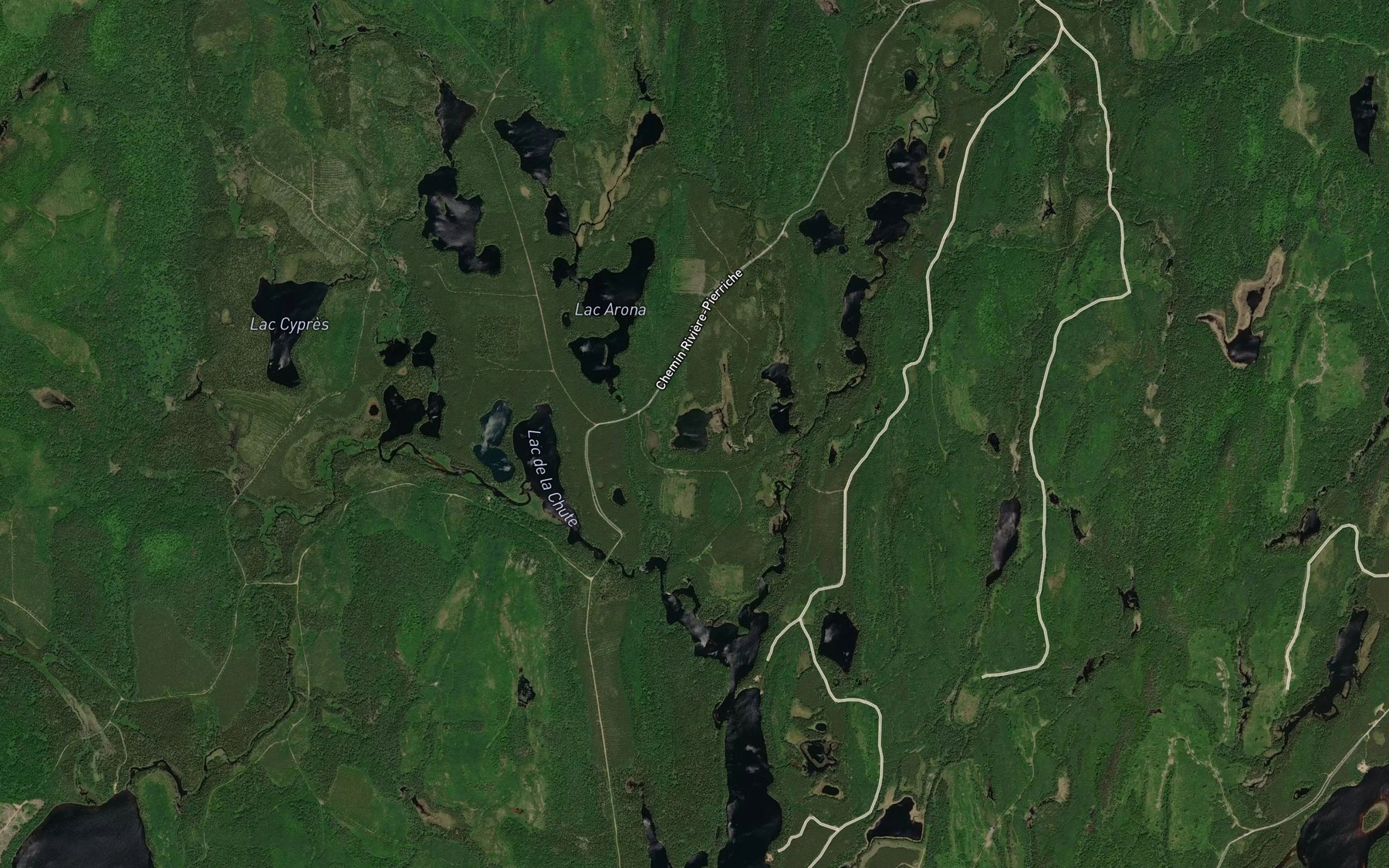 Satellite map of the Lac Ada