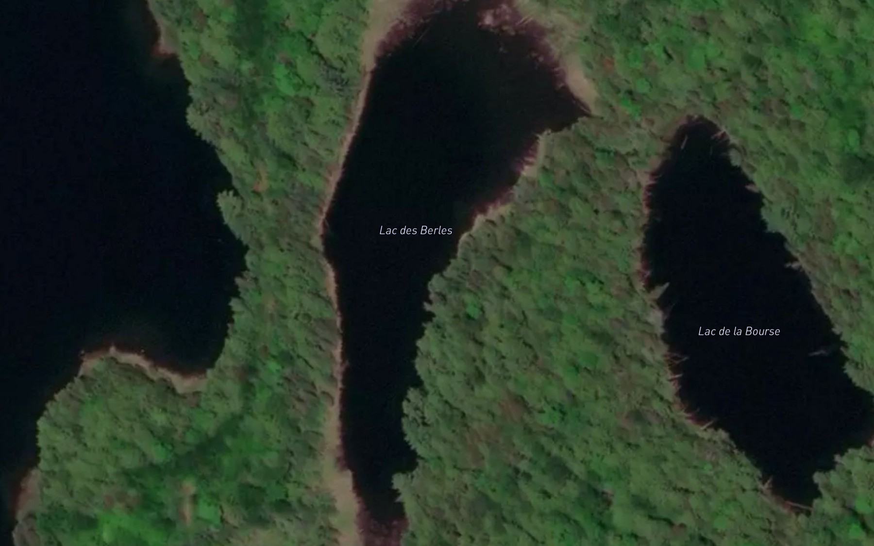 Satellite map of the Lac des Berles