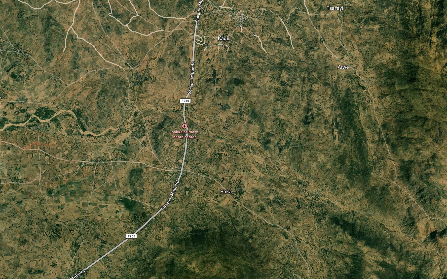 Satellite map of the Mayo Paka