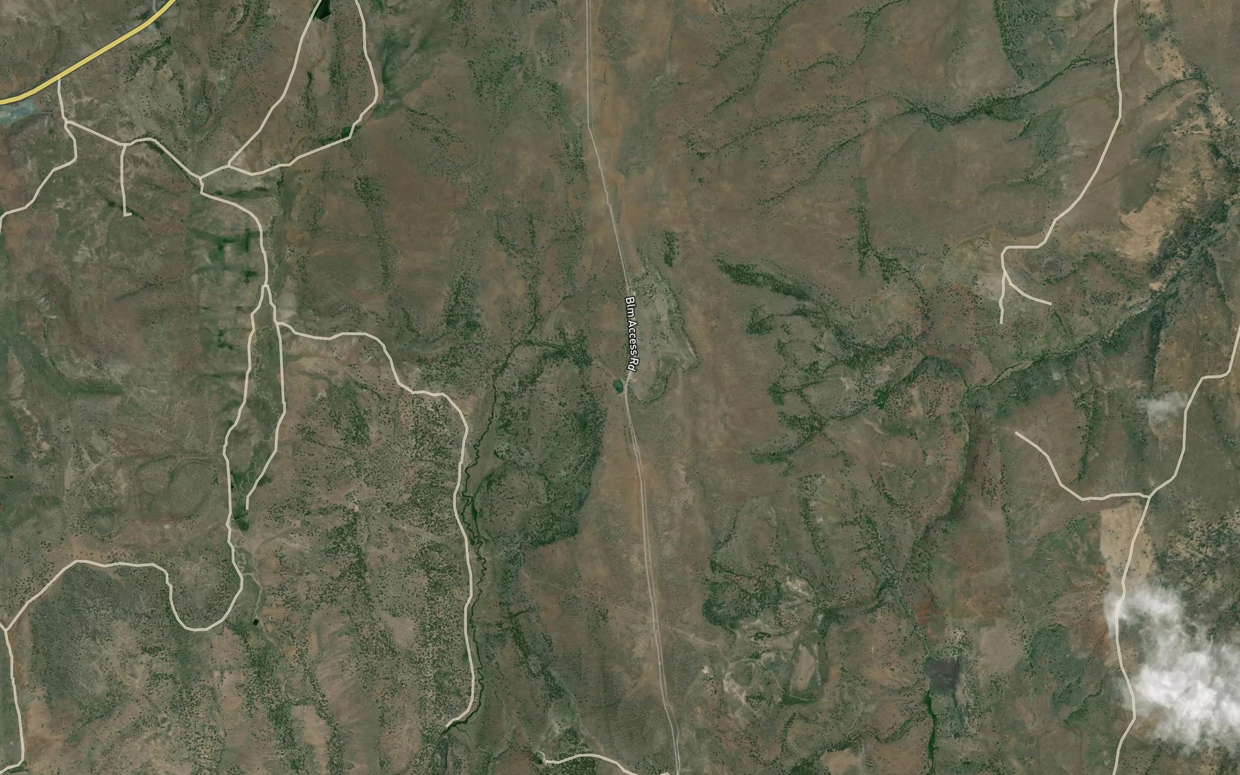Satellite map of the Steer Ridge Reservoir