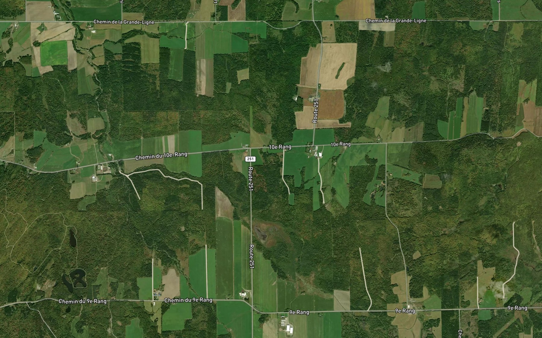 Satellite map of the Ruisseau Boisvert