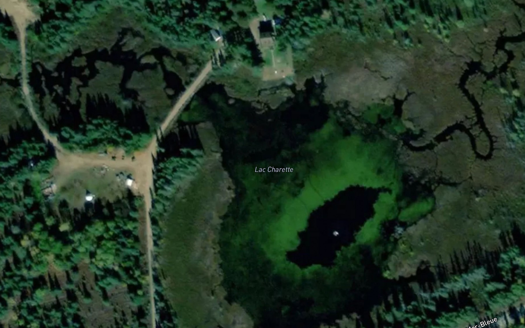 Satellite map of the Lac Charette