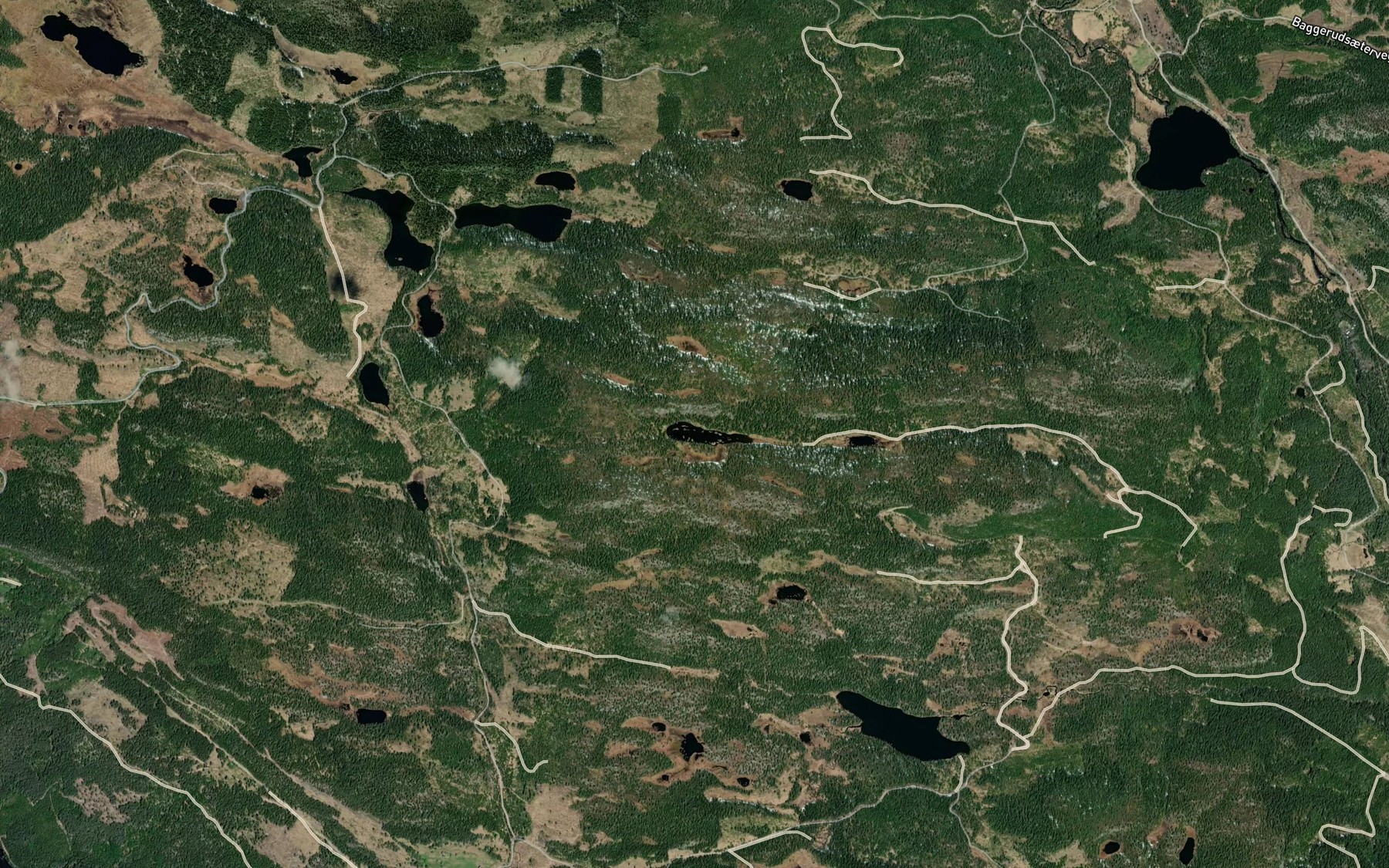 Satellite map of the Norre Bergevatnet