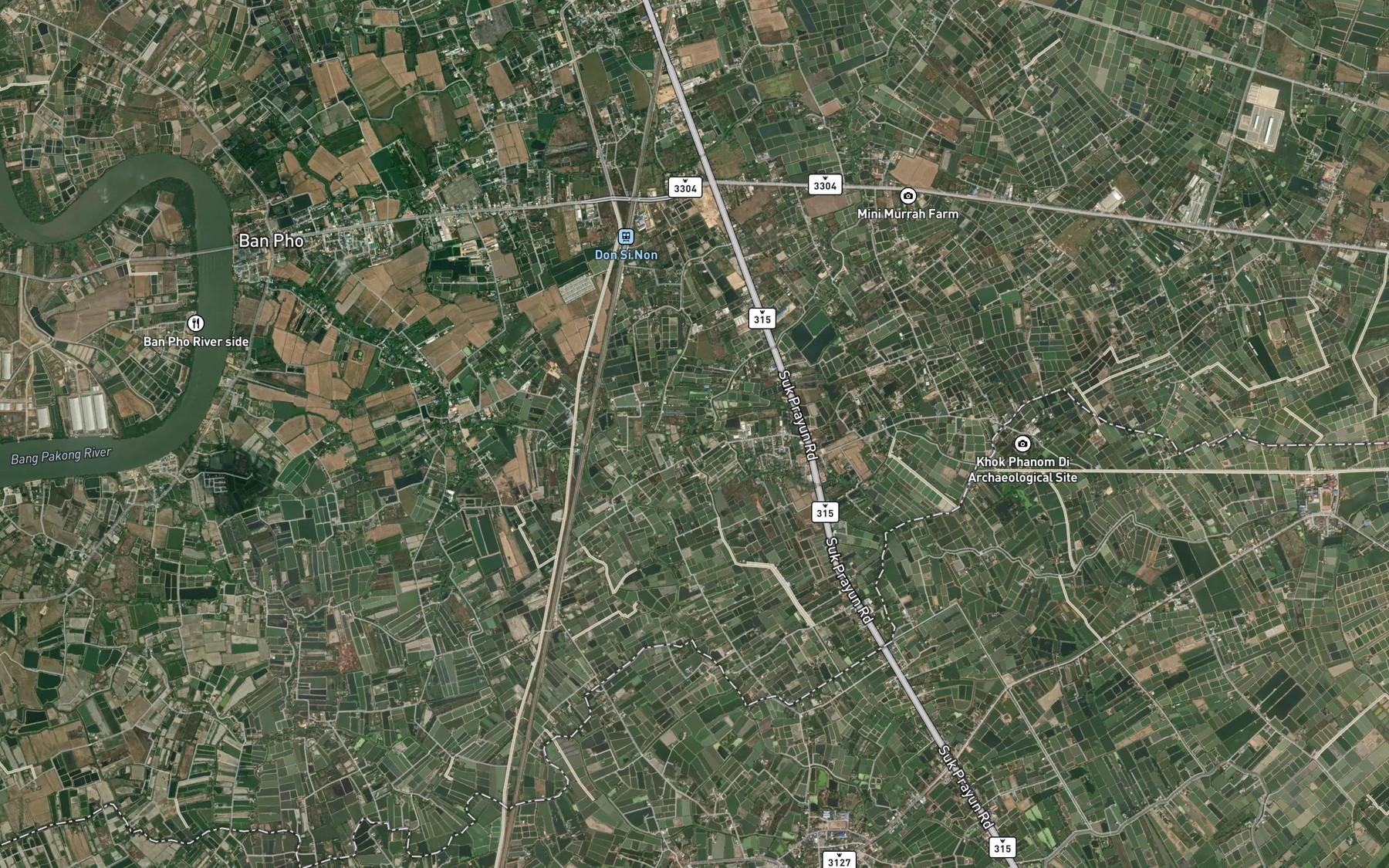 Satellite map of the Khlong Tha Kham
