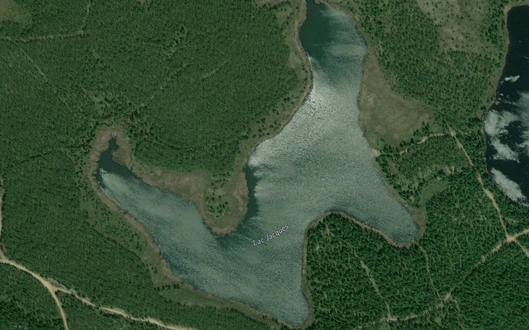 Satellite map of the Lac Jacques
