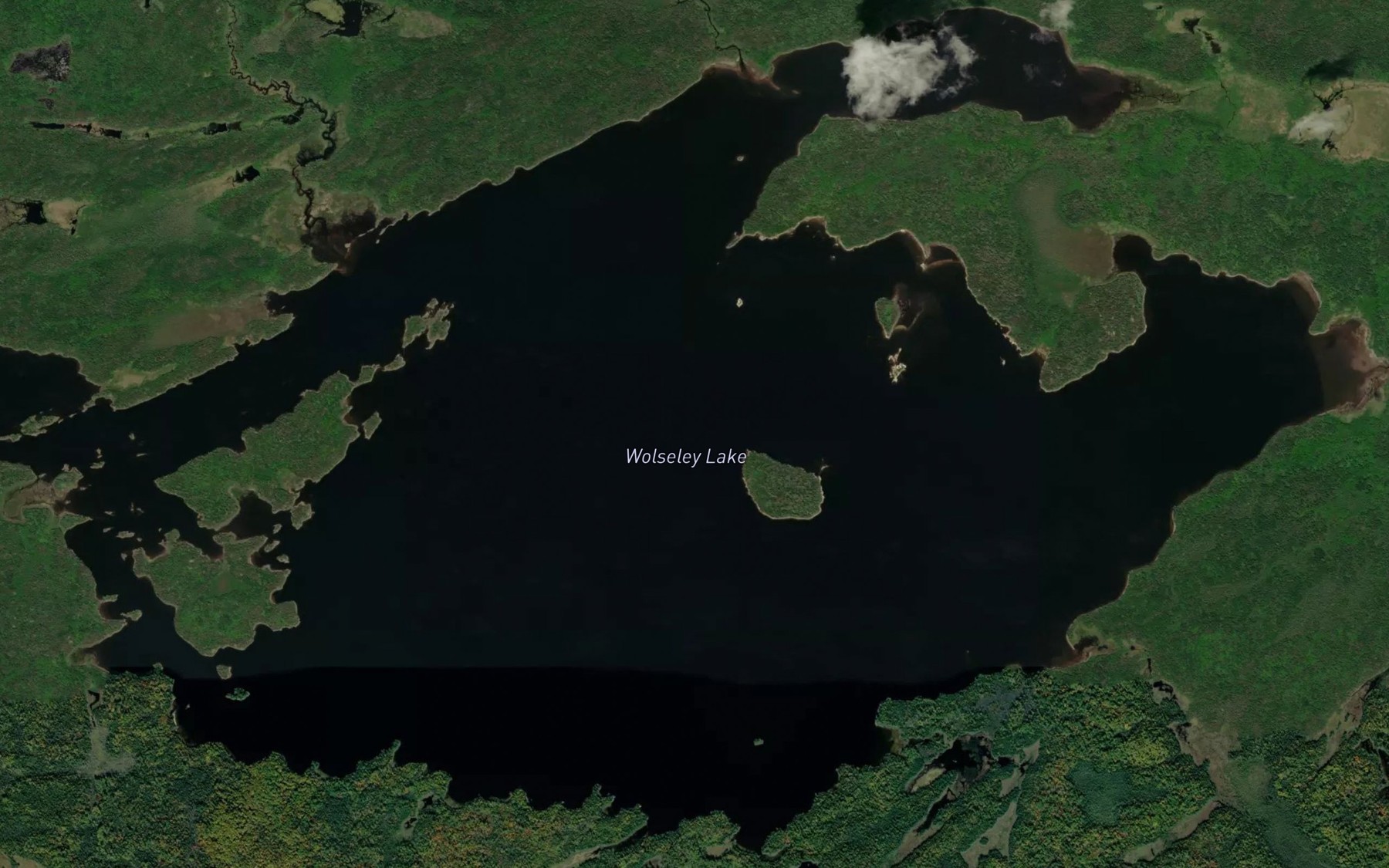 Satellite map of the Wolseley Lake