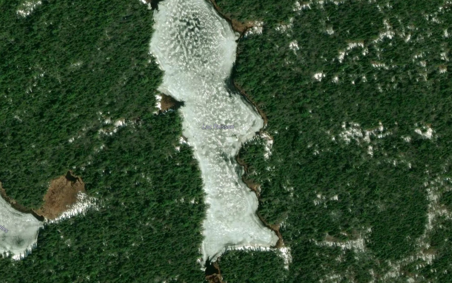 Satellite map of the Lac Poisson
