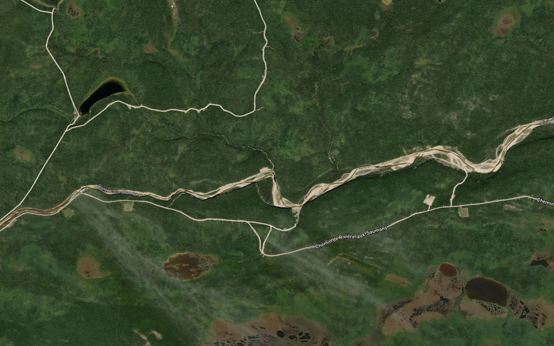 Satellite map of the Ruisseau Poulin