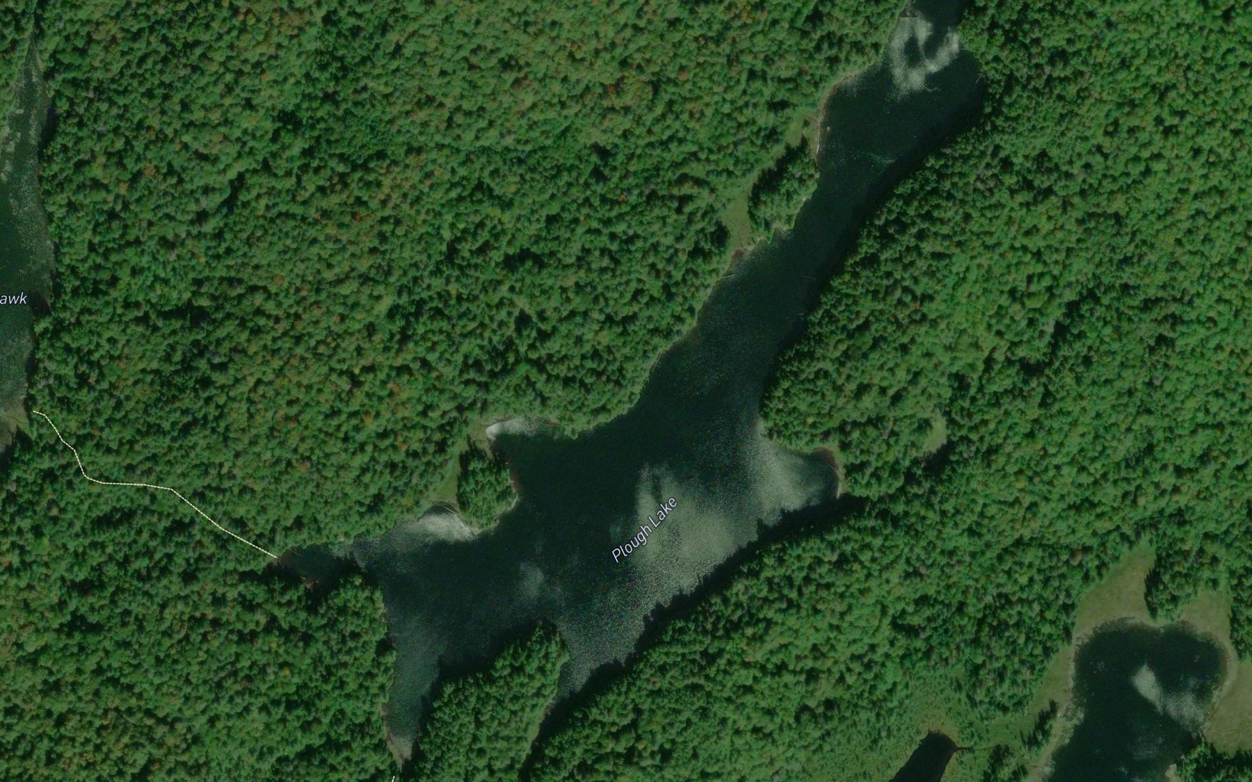Satellite map of the Plough Lake