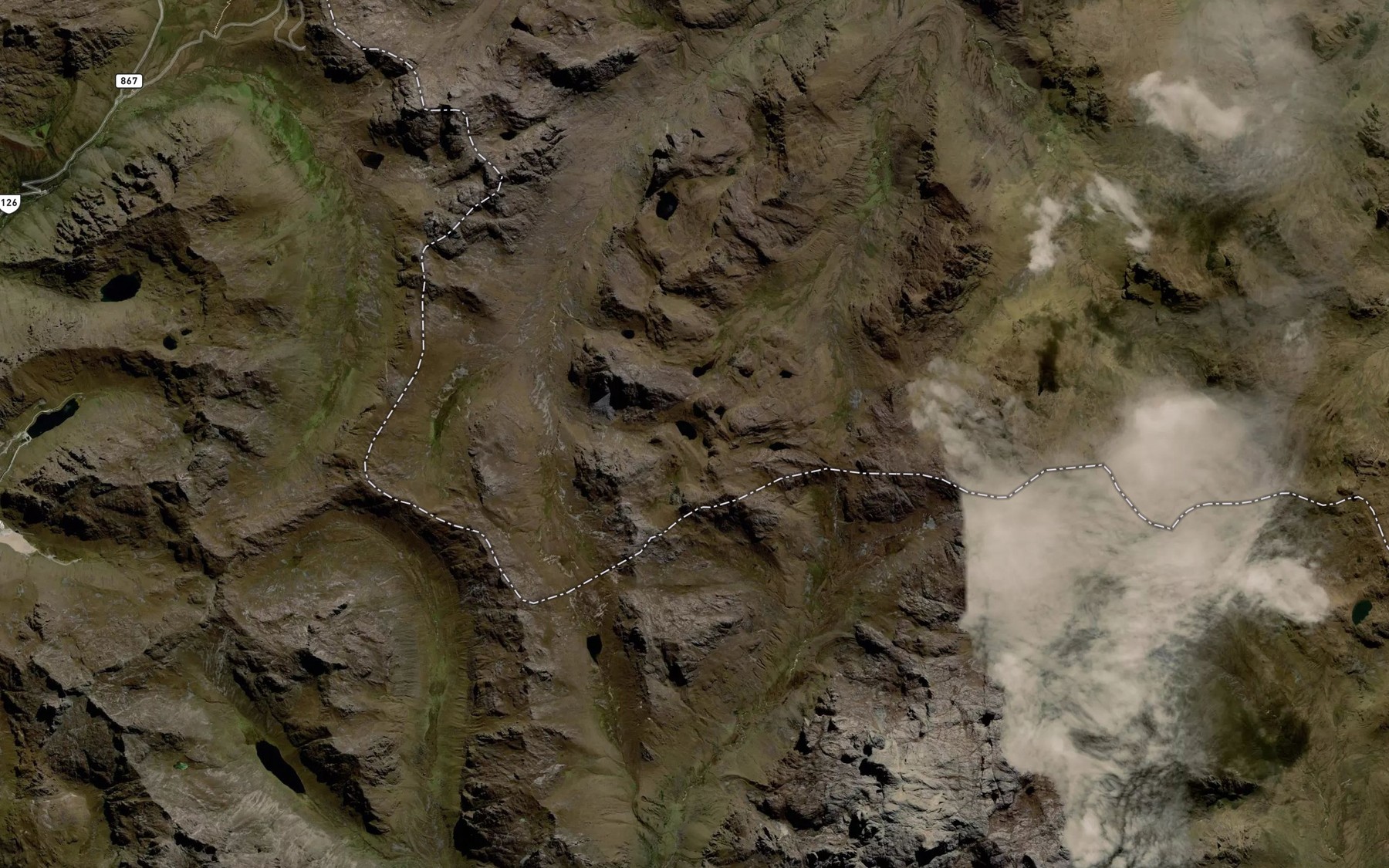Satellite map of the Laguna Chucara