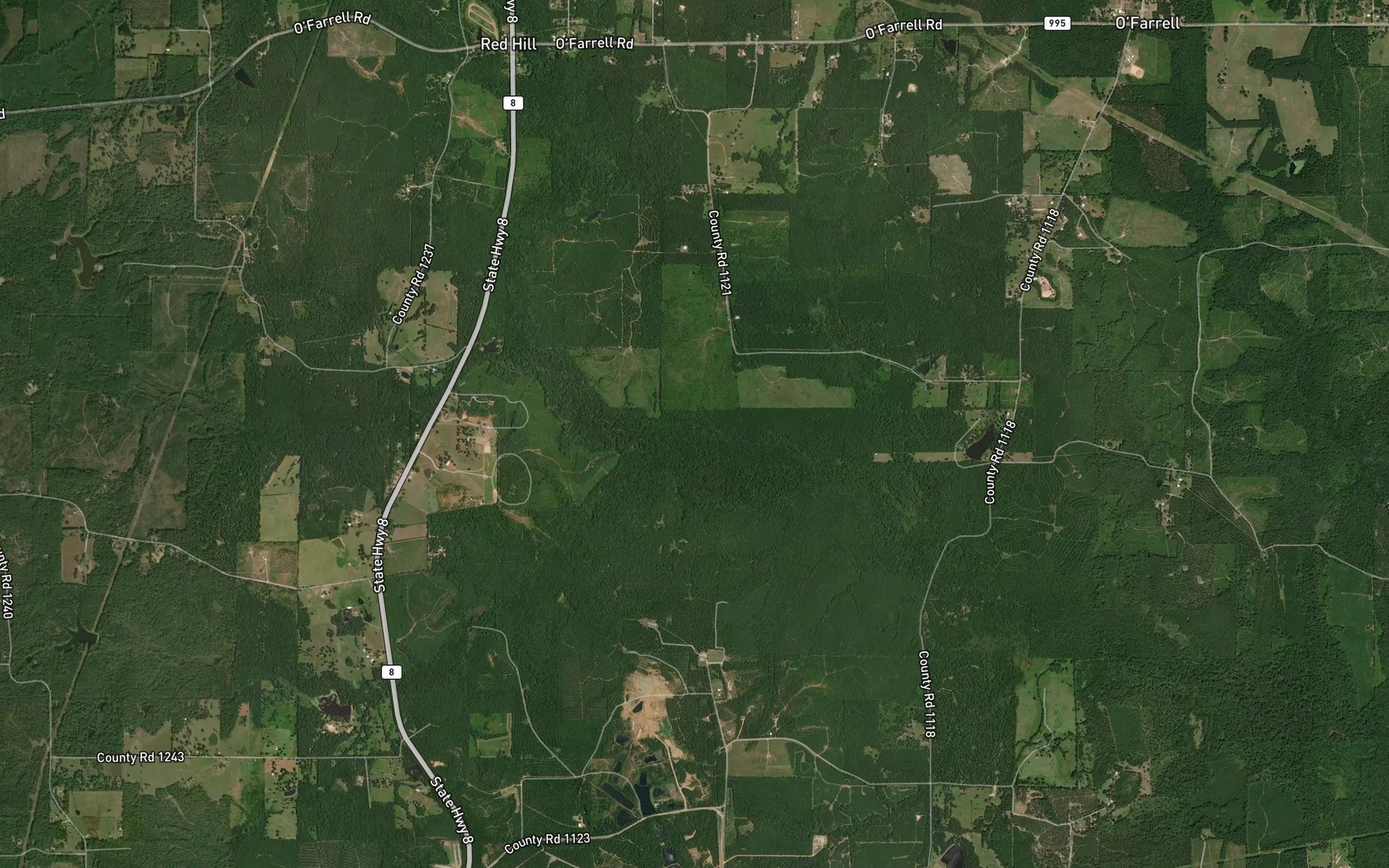 Satellite map of the Mill Creek