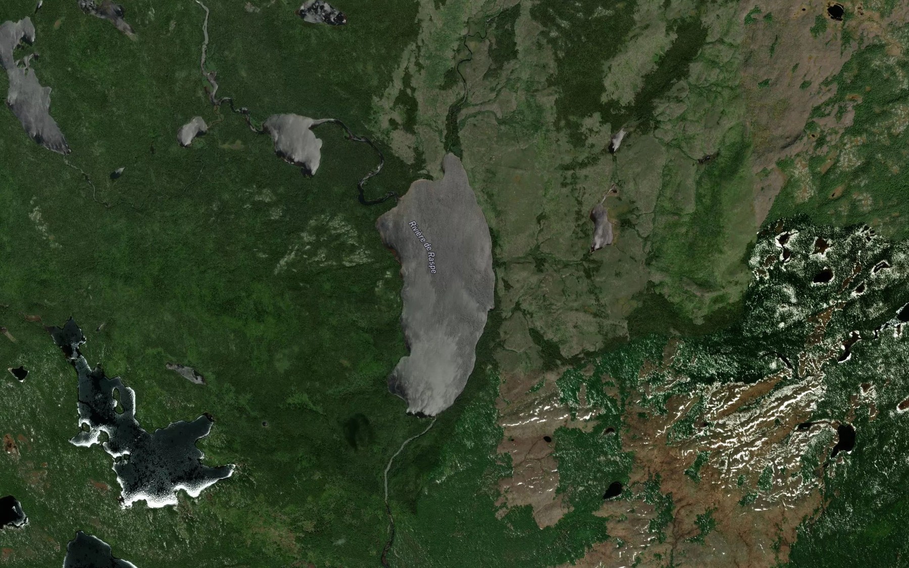 Satellite map of the Lac Lemoine
