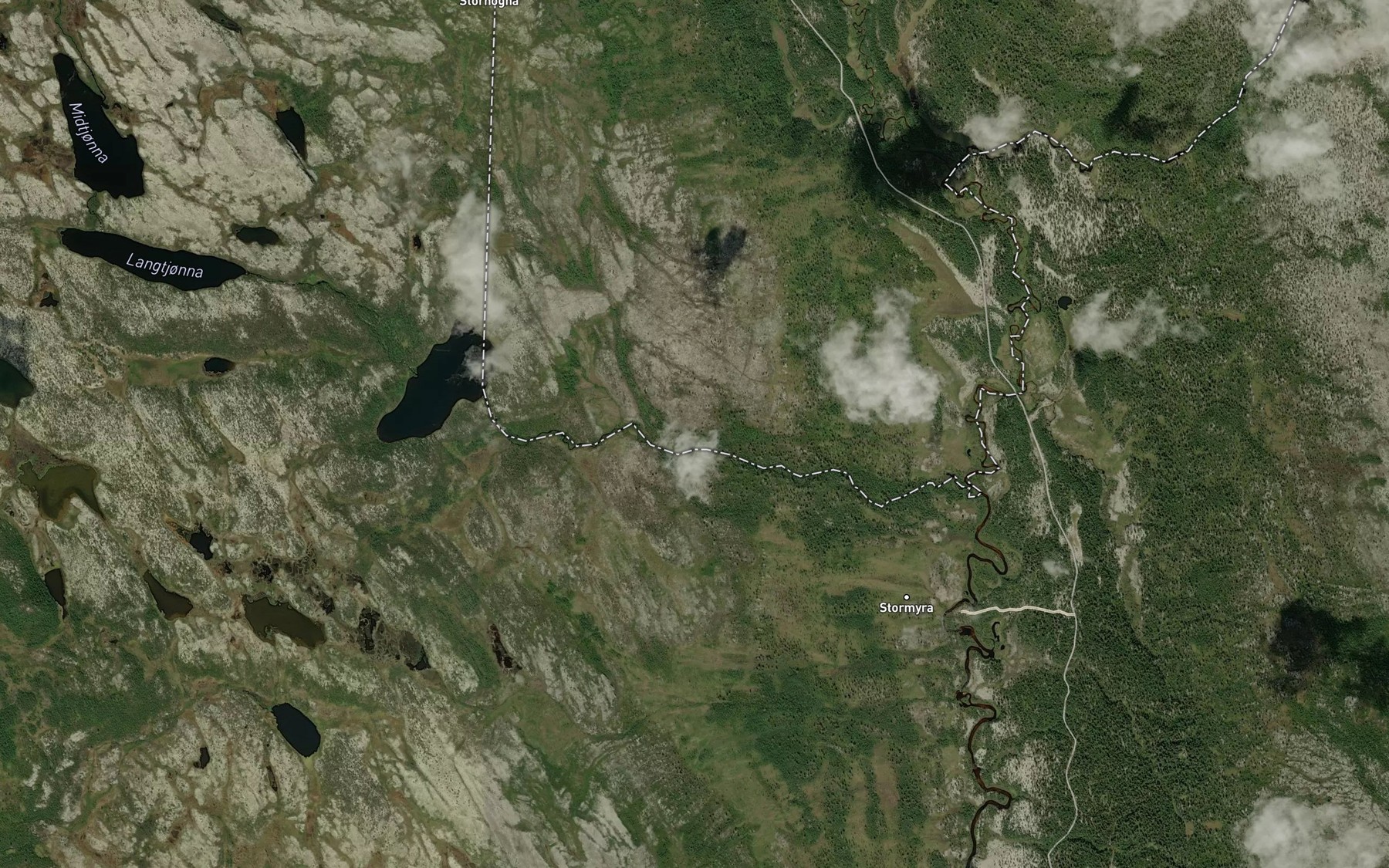 Satellite map of the Brattfallbekken