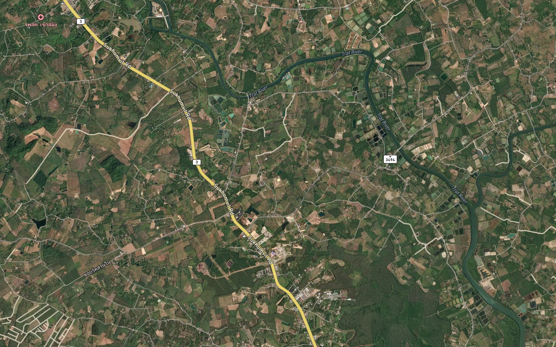 Satellite map of the Ang Kep Nam Lamphu Rai