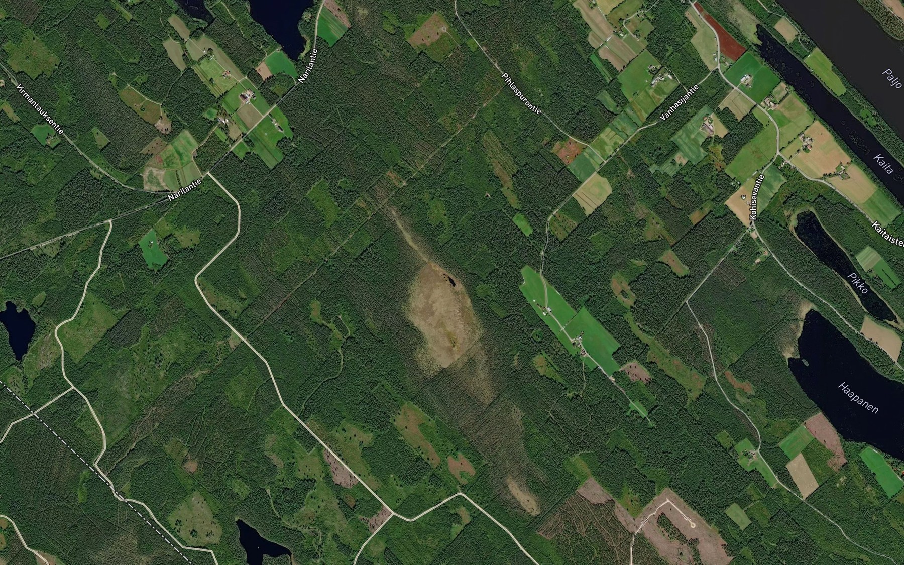 Satellite map of the Suurensuonlampi