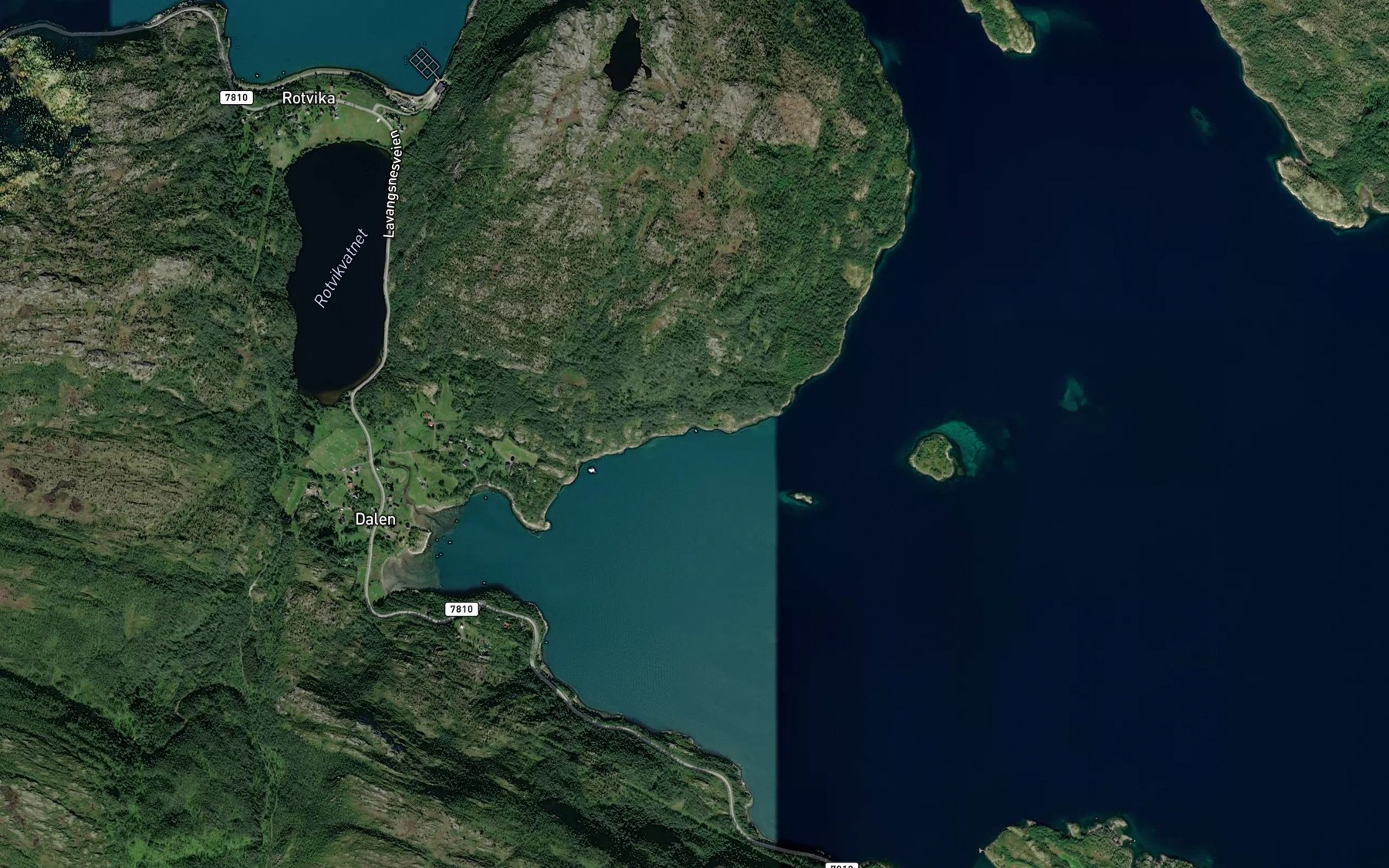 Satellite map of the Litjegodvika