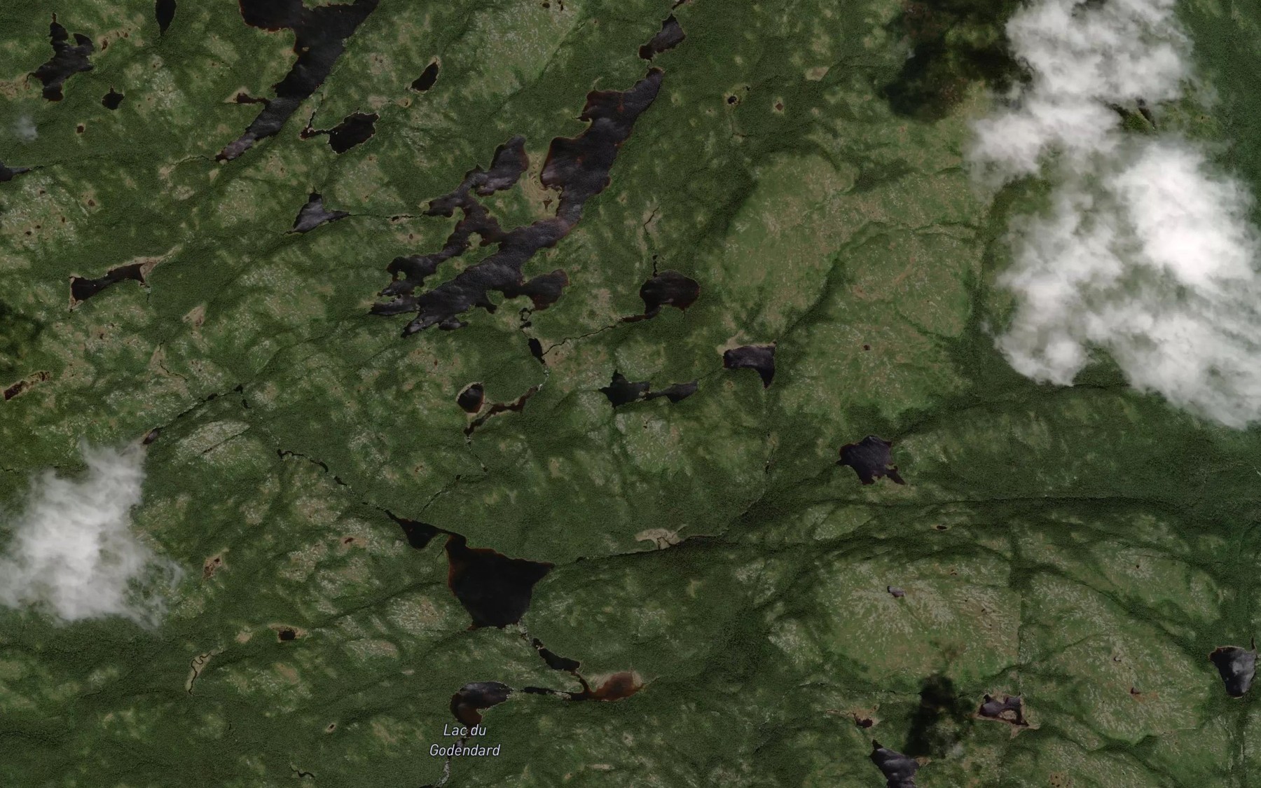 Satellite map of the Lac de la Cage de Fer