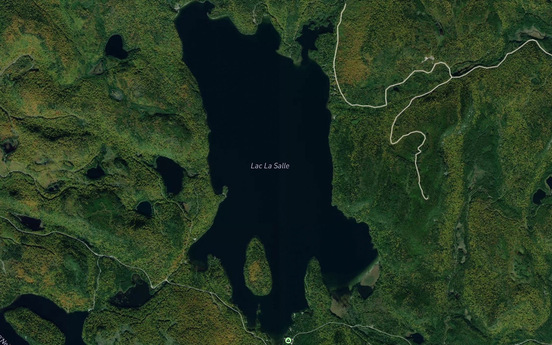 Satellite map of the Lac La Salle