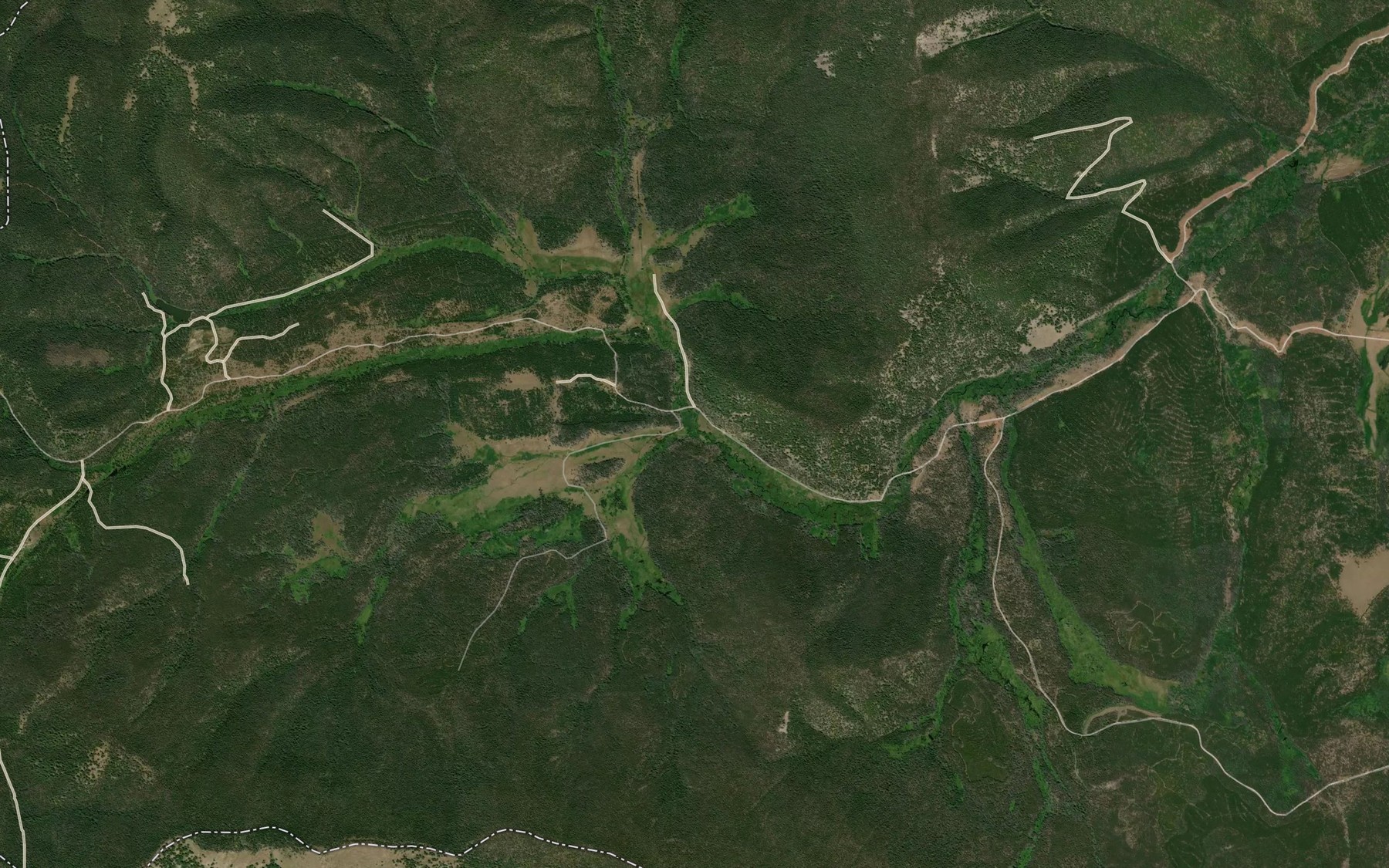 Satellite map of the Cow Creek
