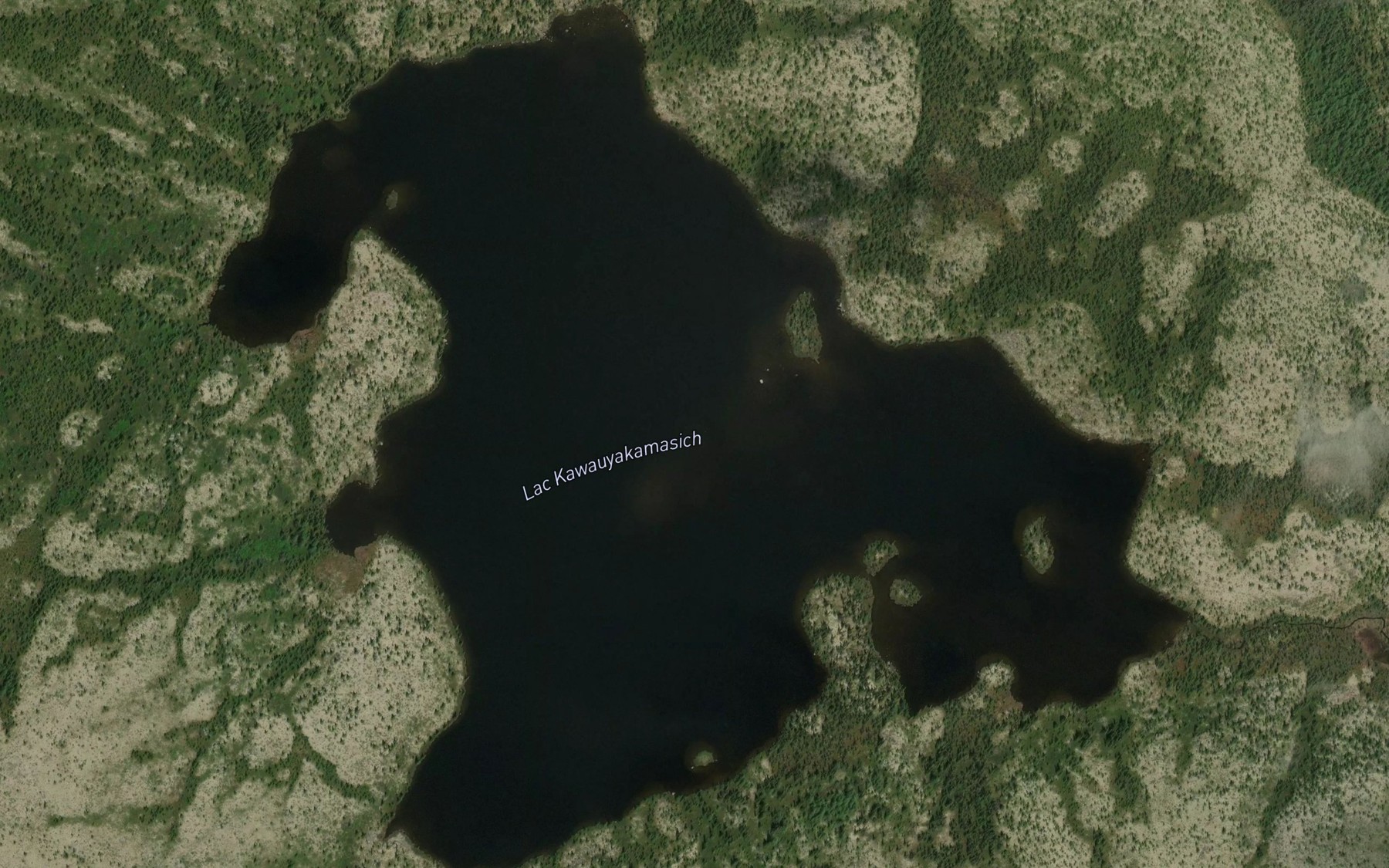 Satellite map of the Lac Kawauyakamasich
