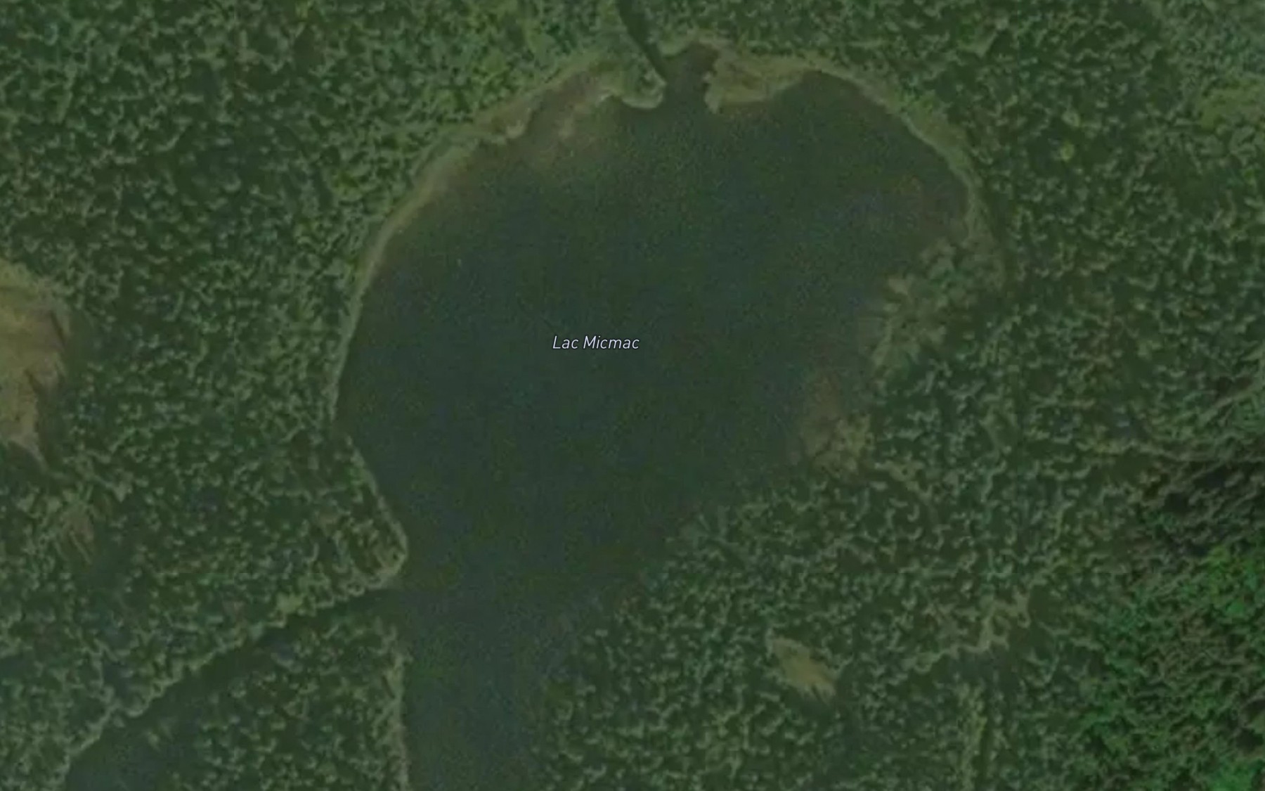 Satellite map of the Lac Micmac