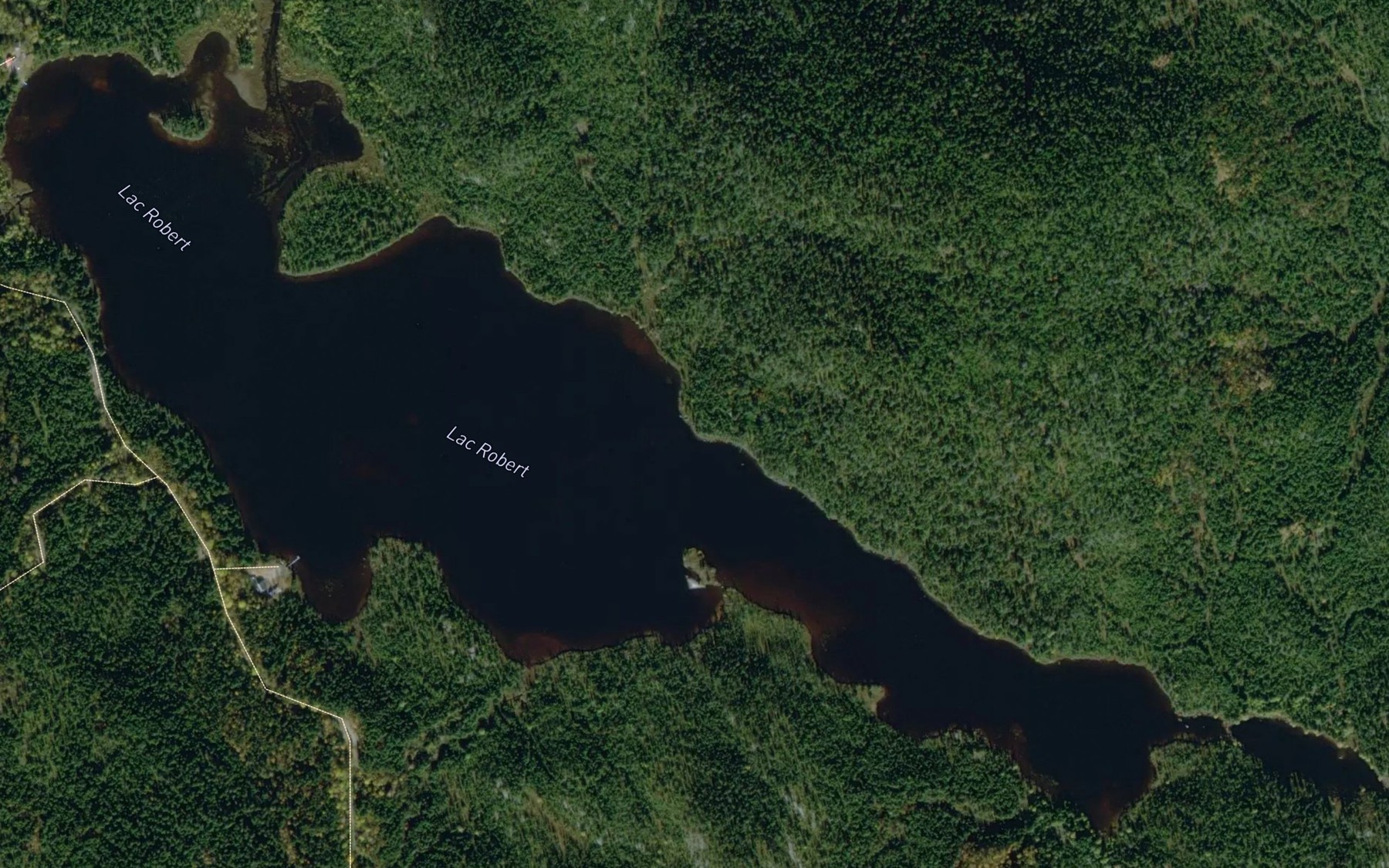 Satellite map of the Lac Robert