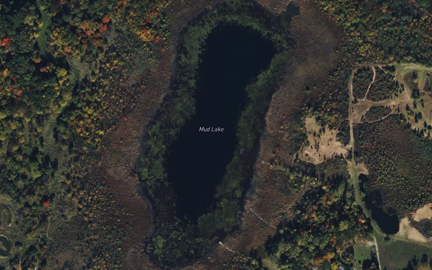 Satellite map of the Mud Lake