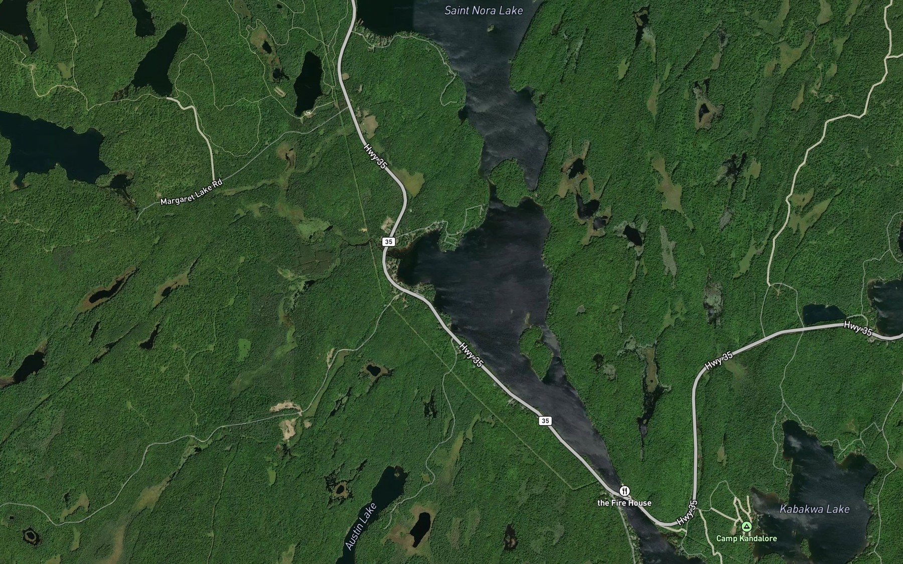 Satellite map of the Little Girl Bay