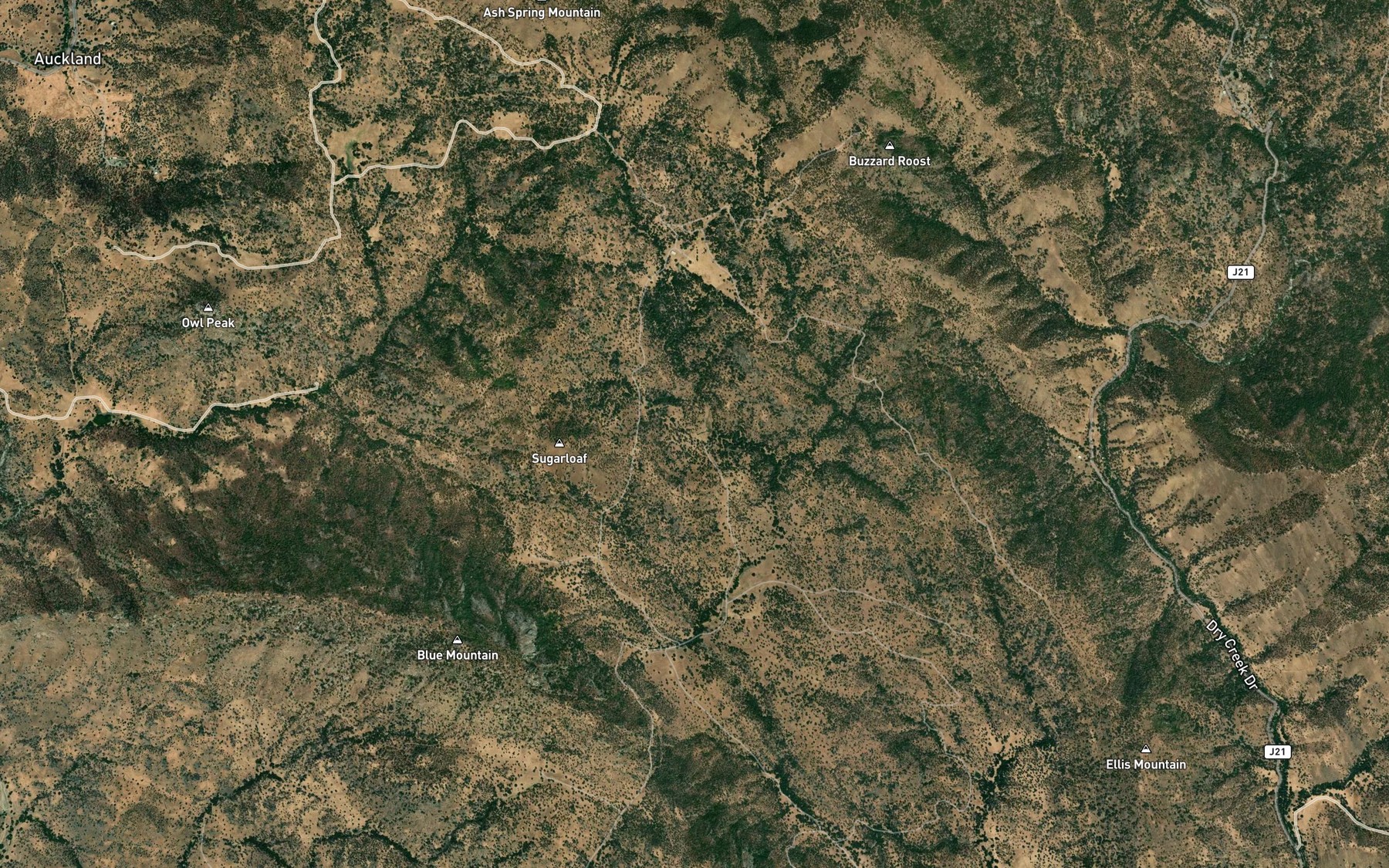 Satellite map of the Double Trough Spring