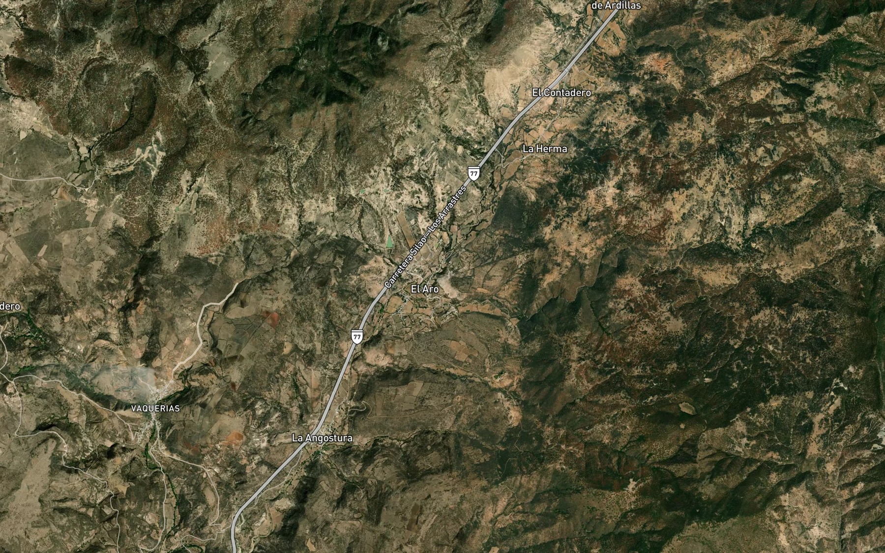 Satellite map of the Rio La Herma