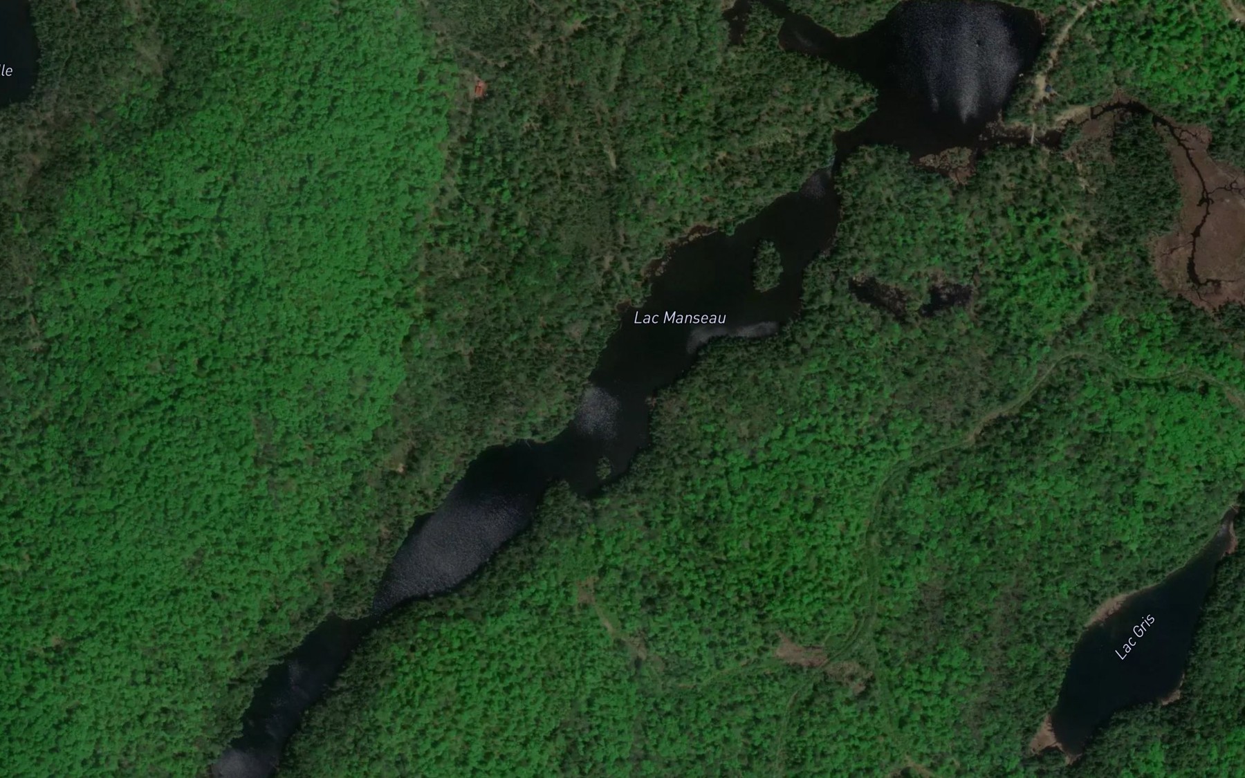 Satellite map of the Lac Manseau