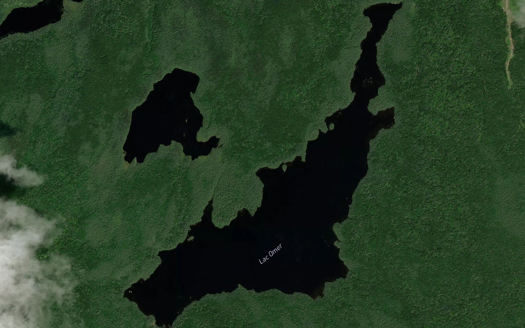 Satellite map of the Lac Omer