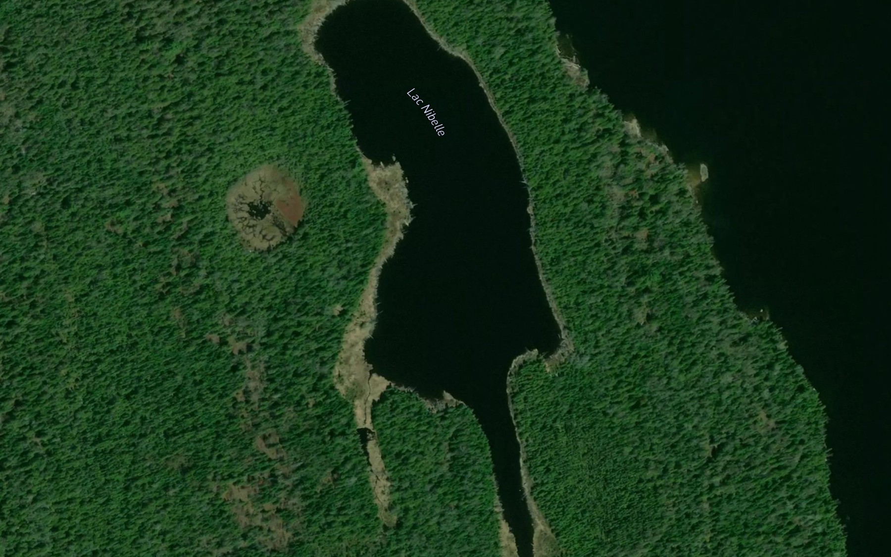 Satellite map of the Lac Nibelle