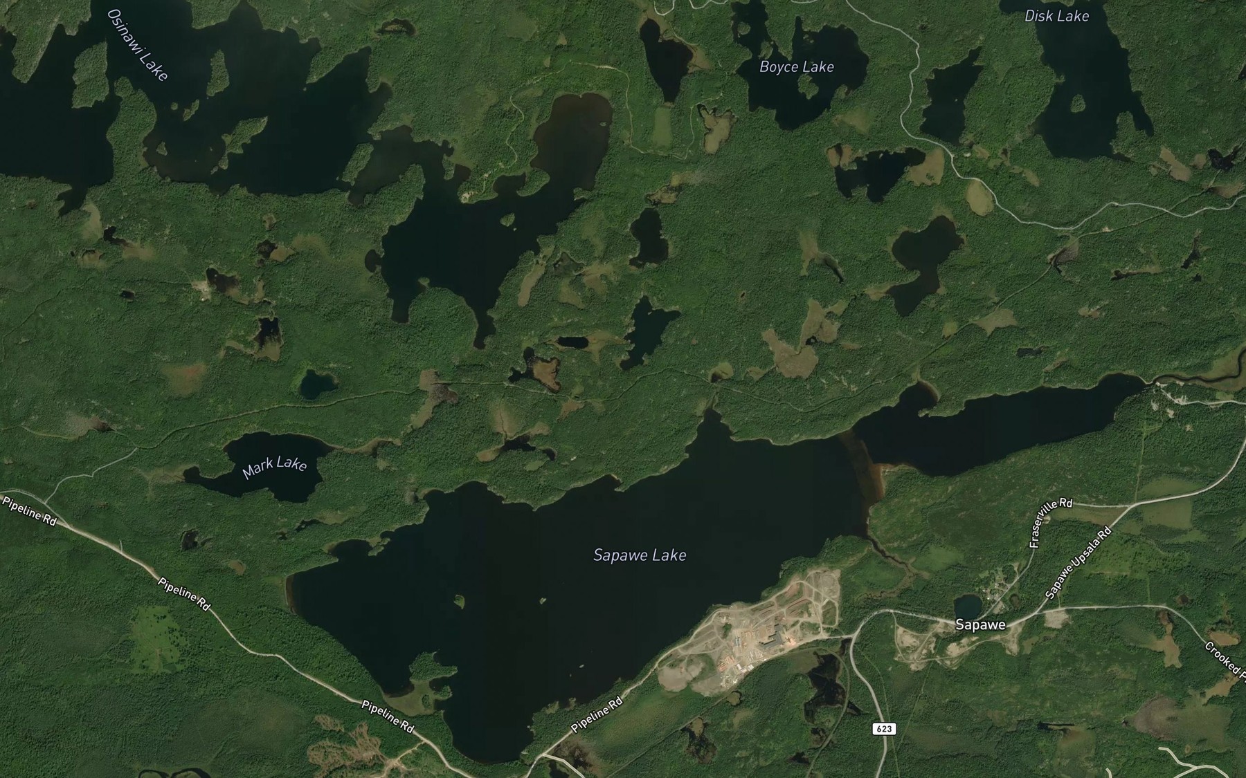 Satellite map of the Dump Bay