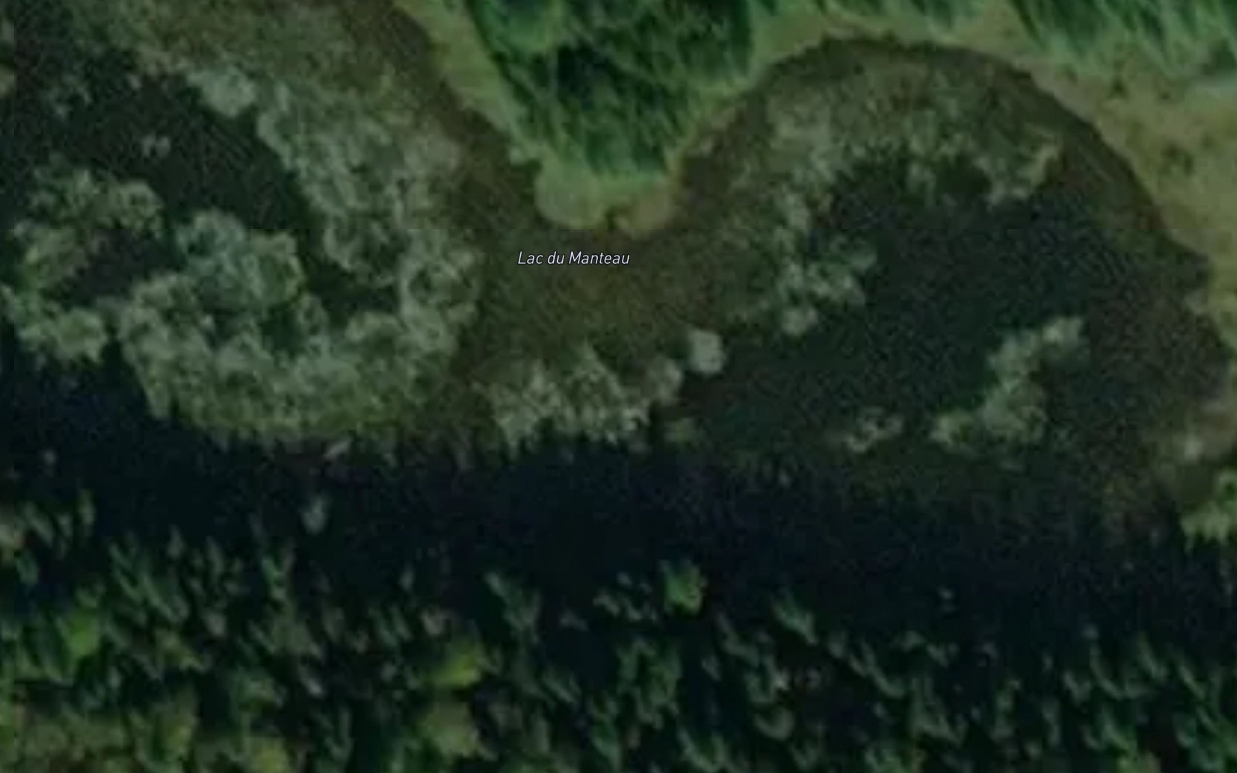 Satellite map of the Lac du Manteau