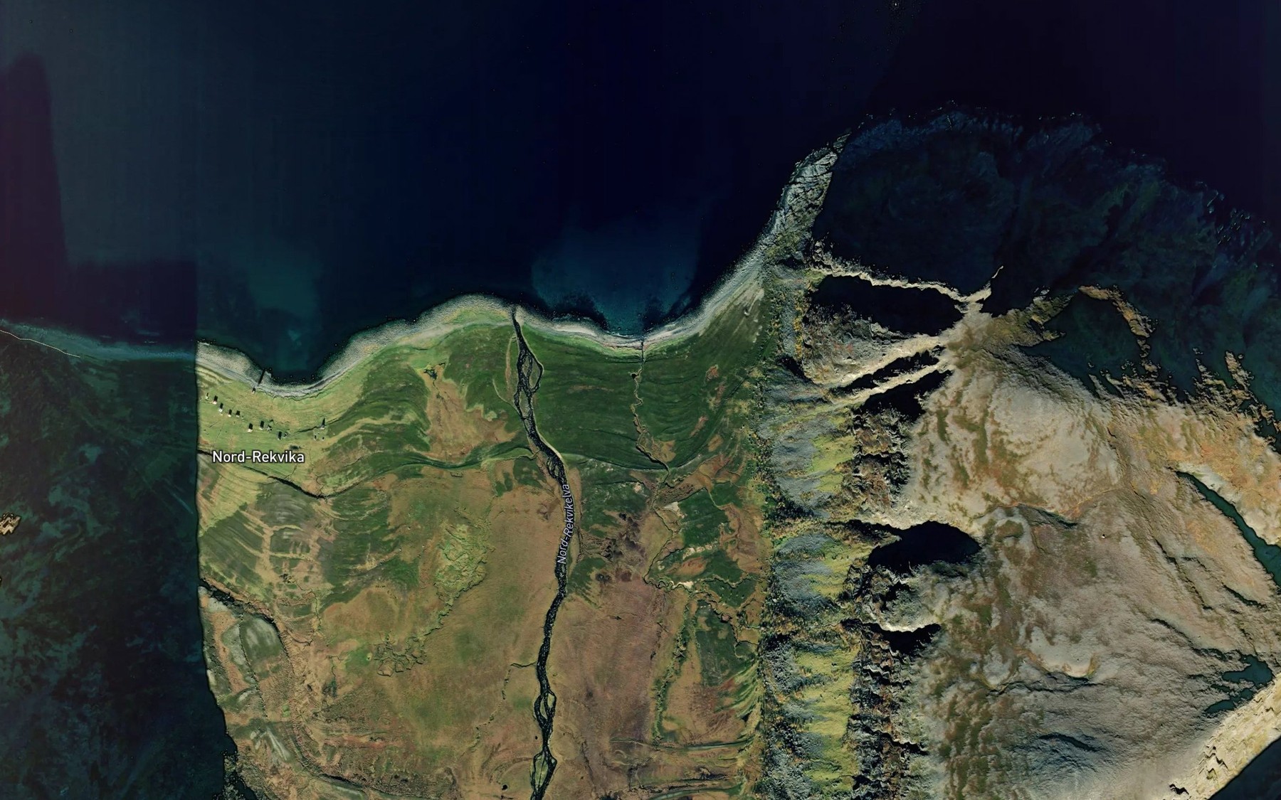 Satellite map of the Kjosen