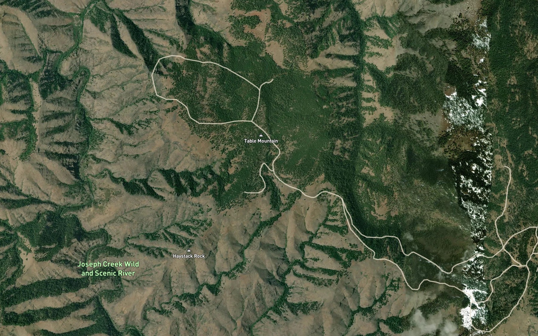 Satellite map of the Vawter Spring