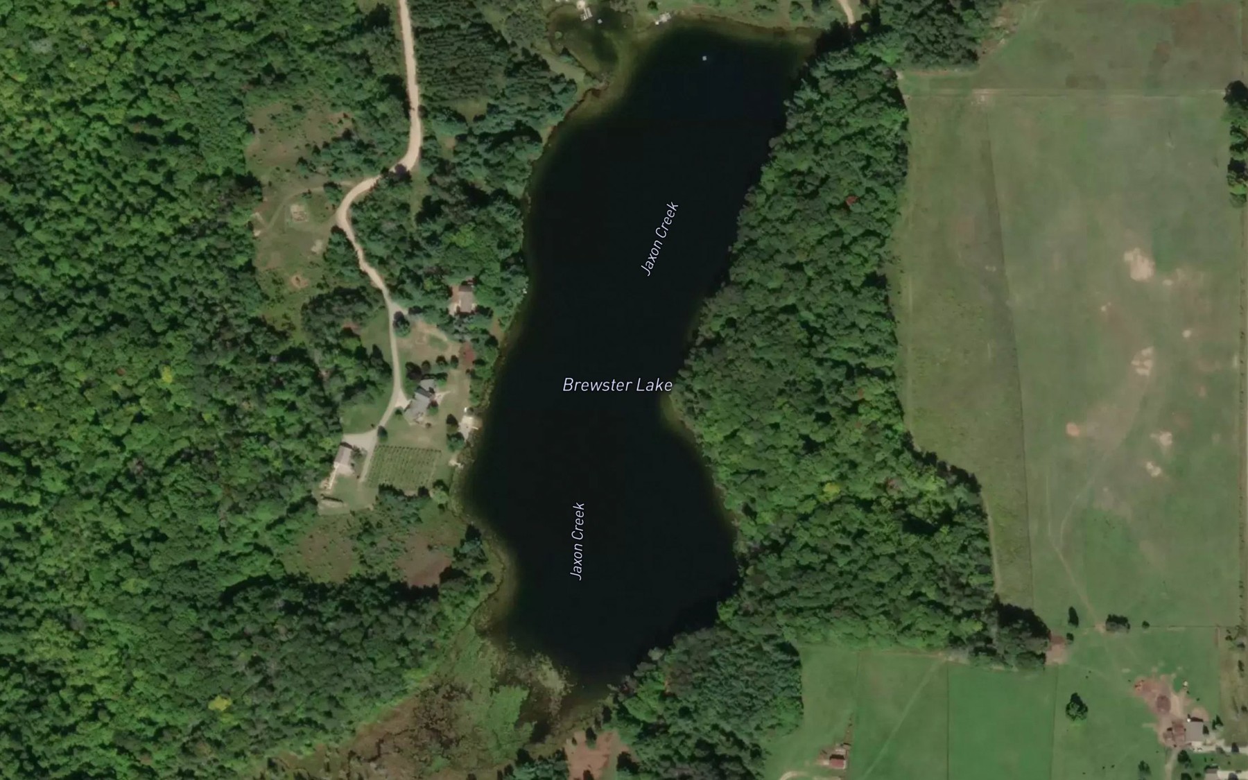 Satellite map of the Brewster Lake