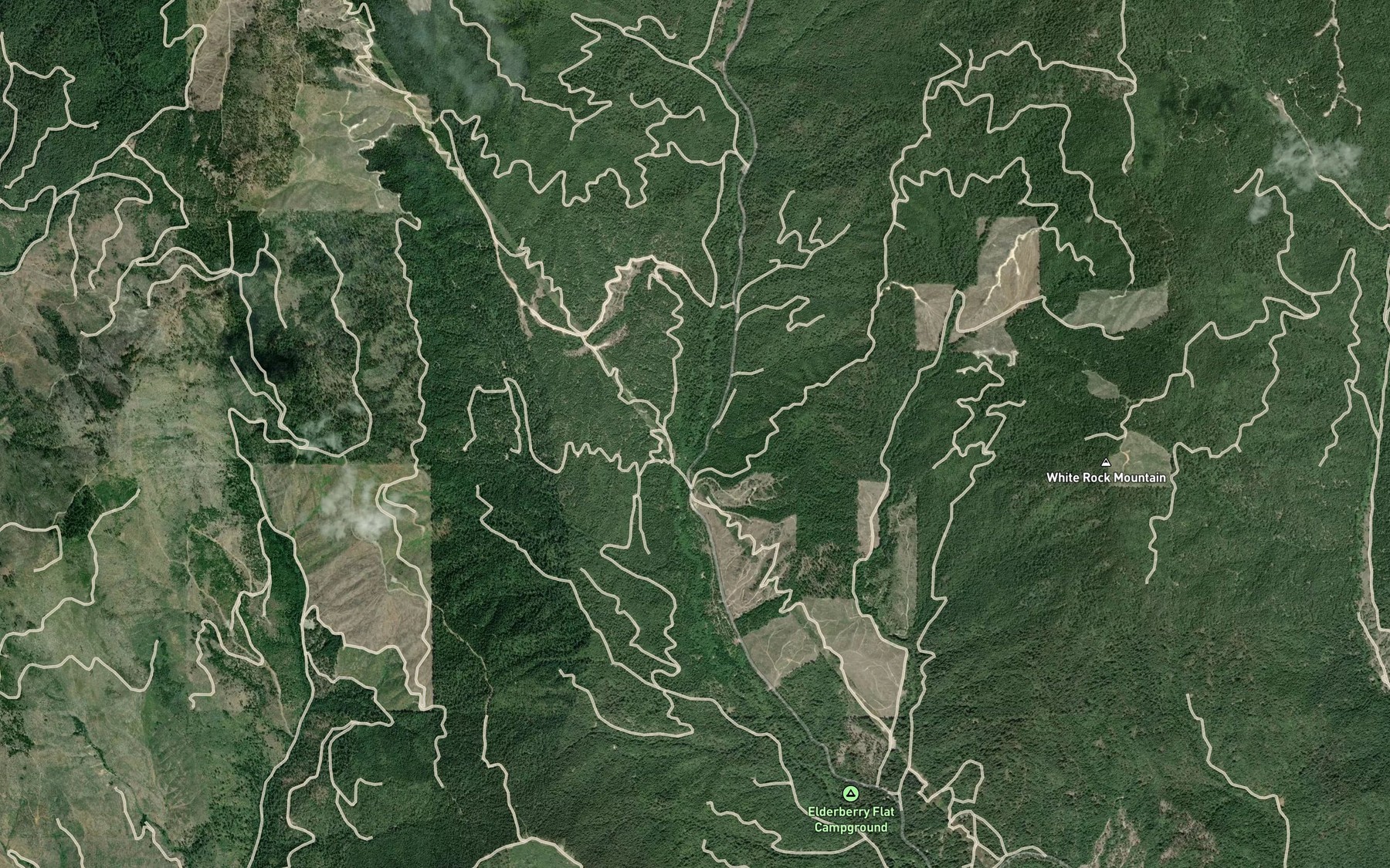 Satellite map of the Swamp Creek