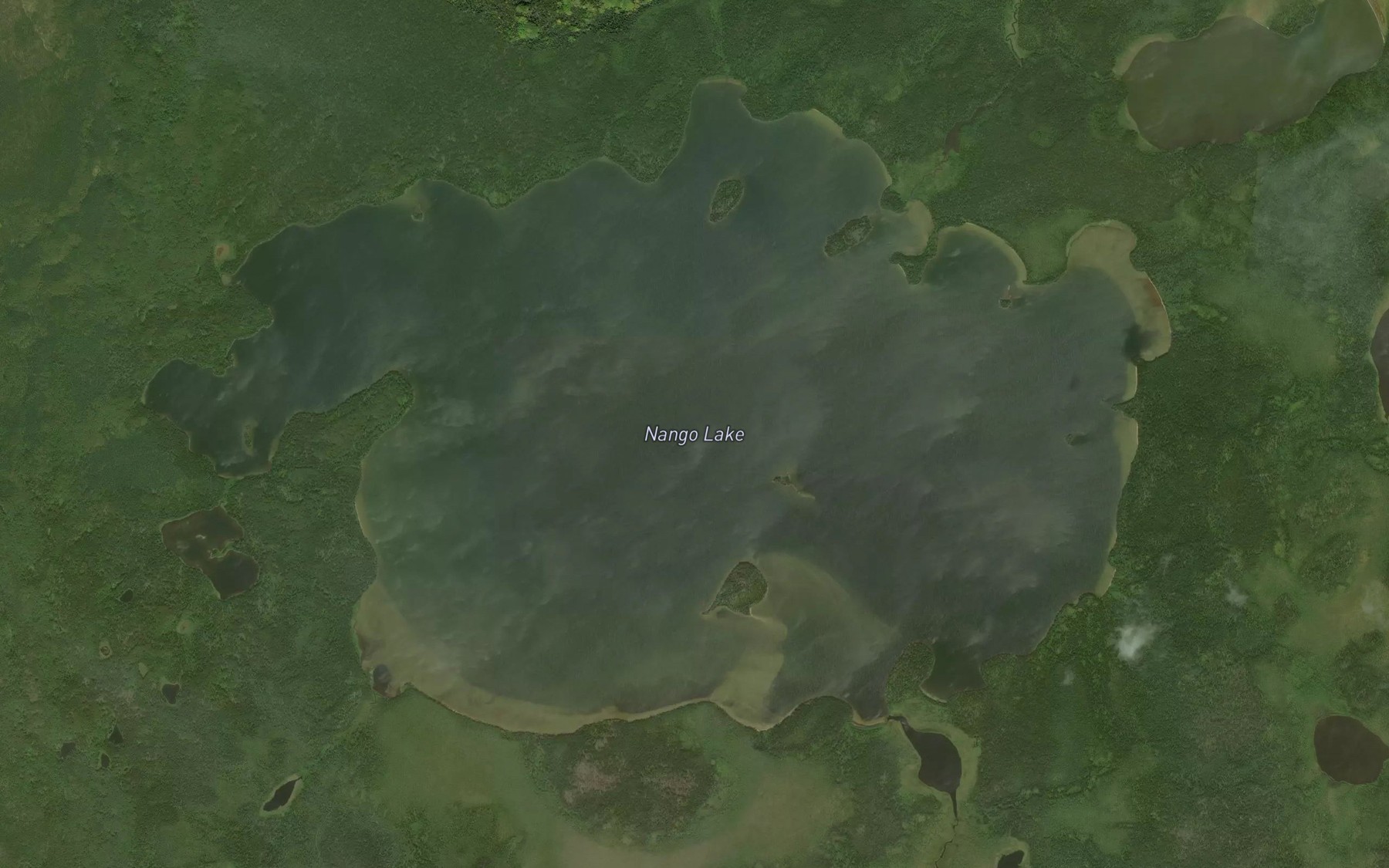 Satellite map of the Nango Lake