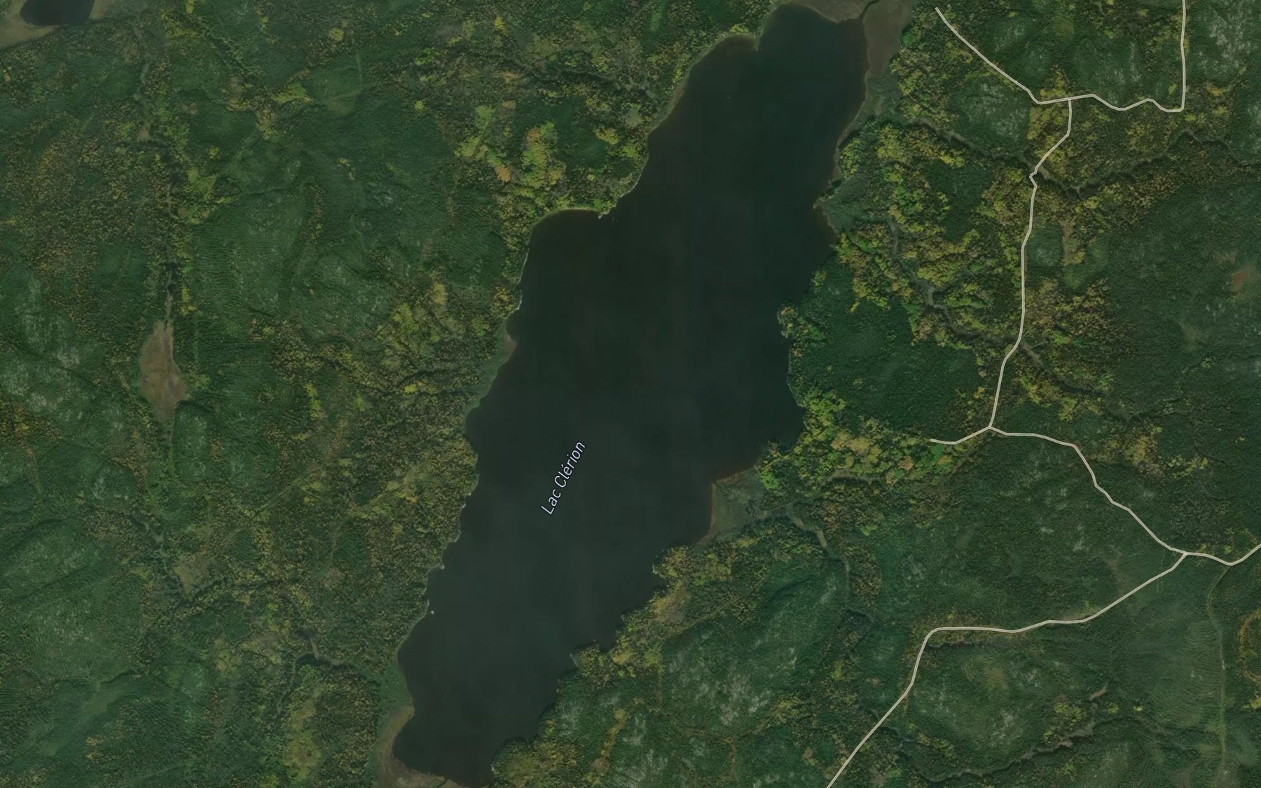 Satellite map of the Lac Clerion