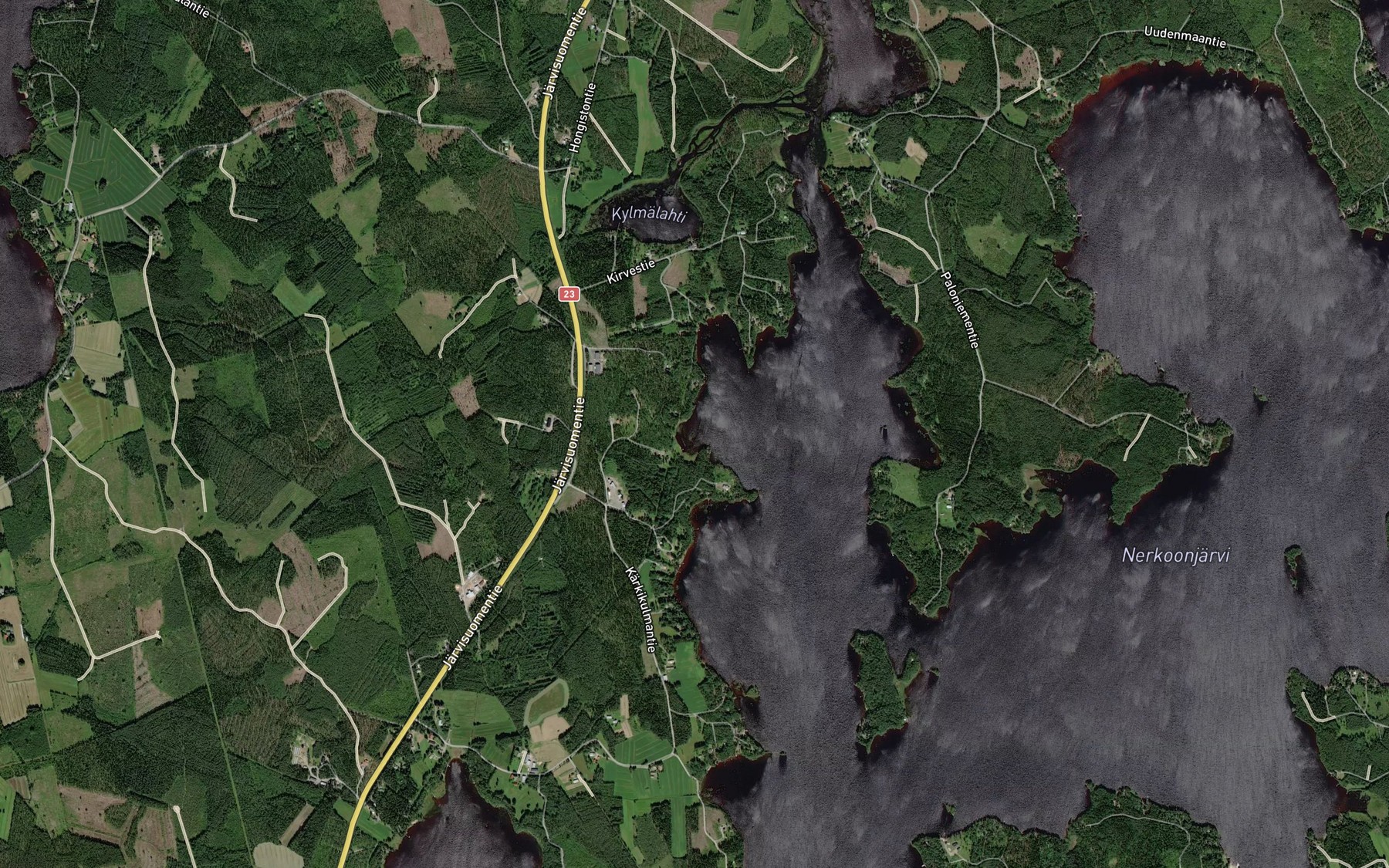 Satellite map of the Ahvenlahti