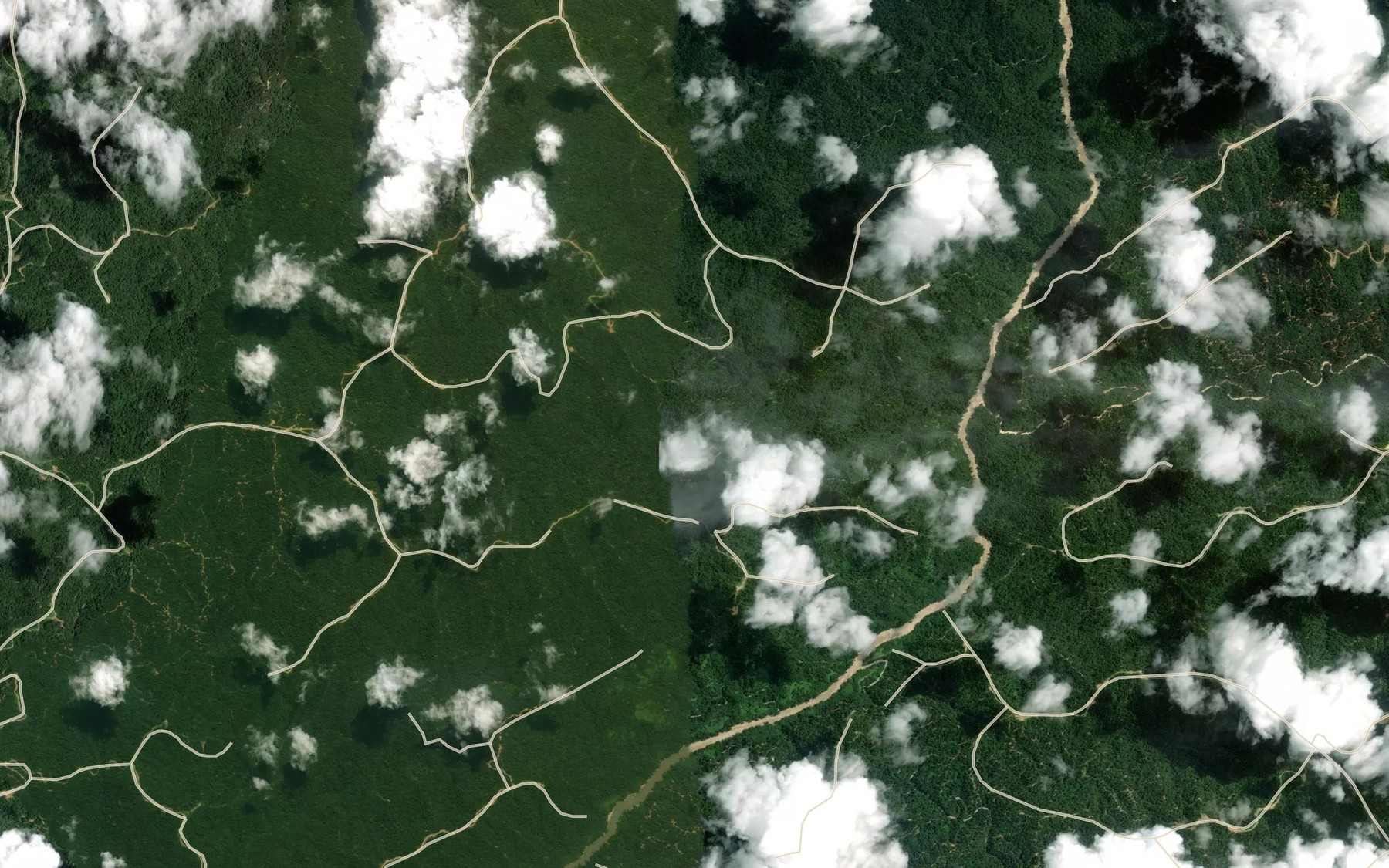 Satellite map of the Sungai Gayum