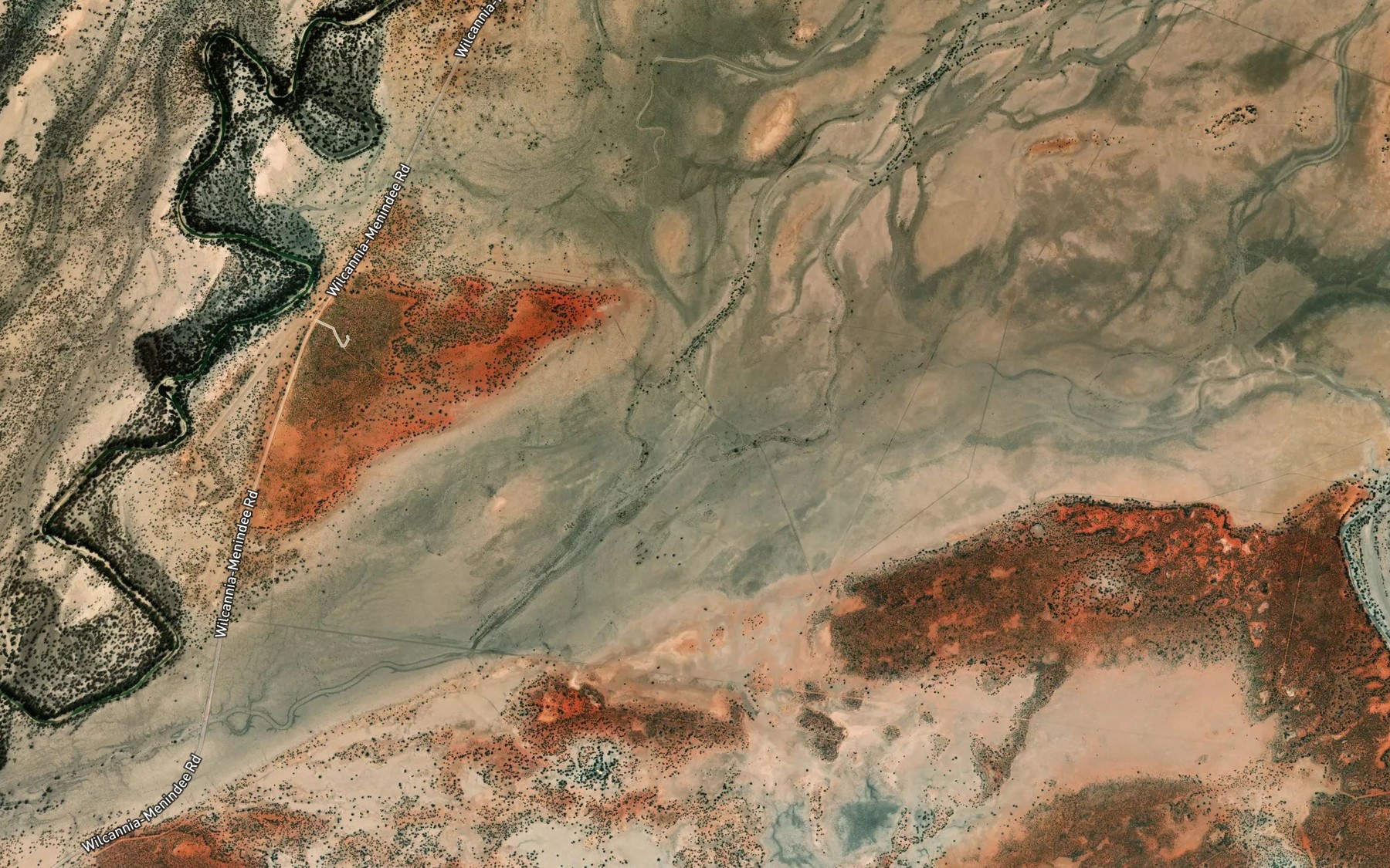 Satellite map of the Ten Mile Creek