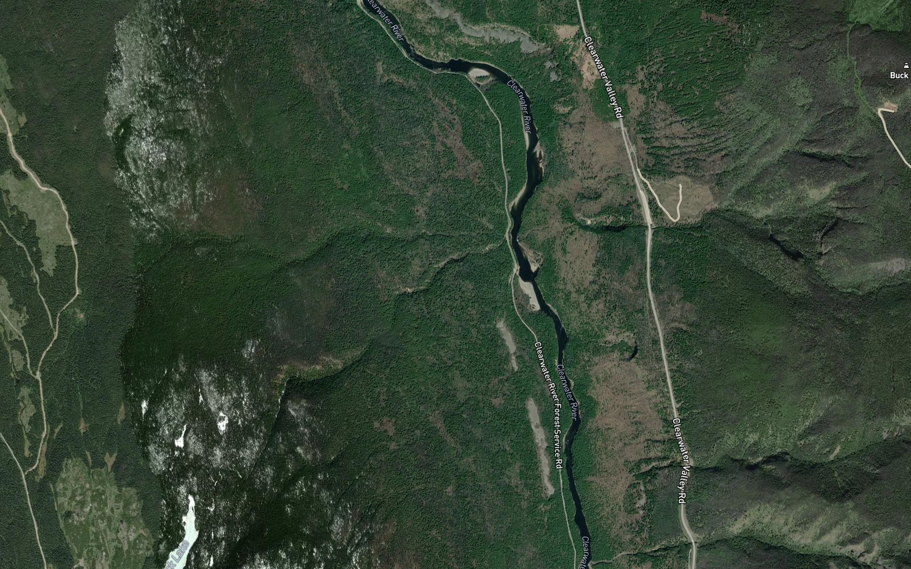 Satellite map of the Third Canyon Creek